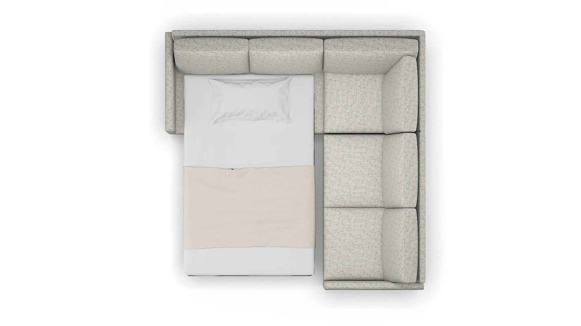 Eureka Prime Gravel Sectional Sleeper Espresso legs 3