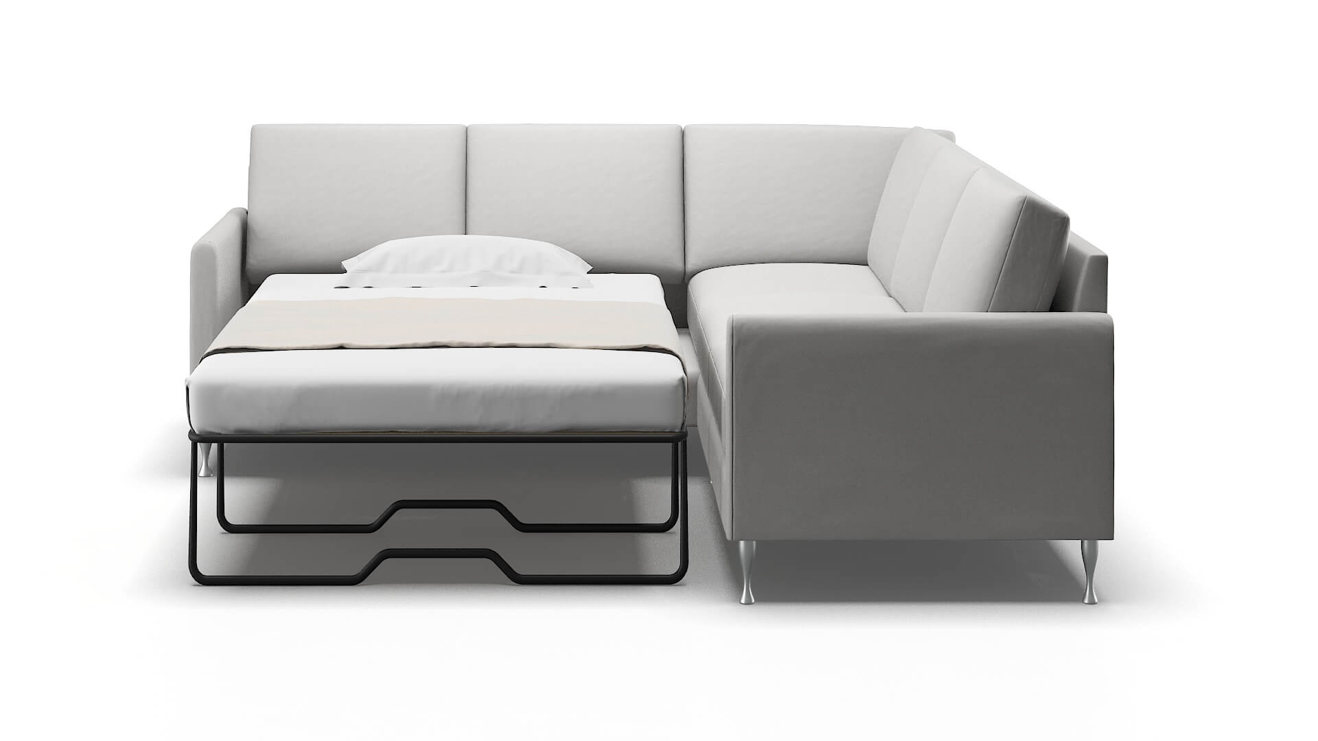 Eureka Prisma Steam Sectional Sleeper Espresso legs 1