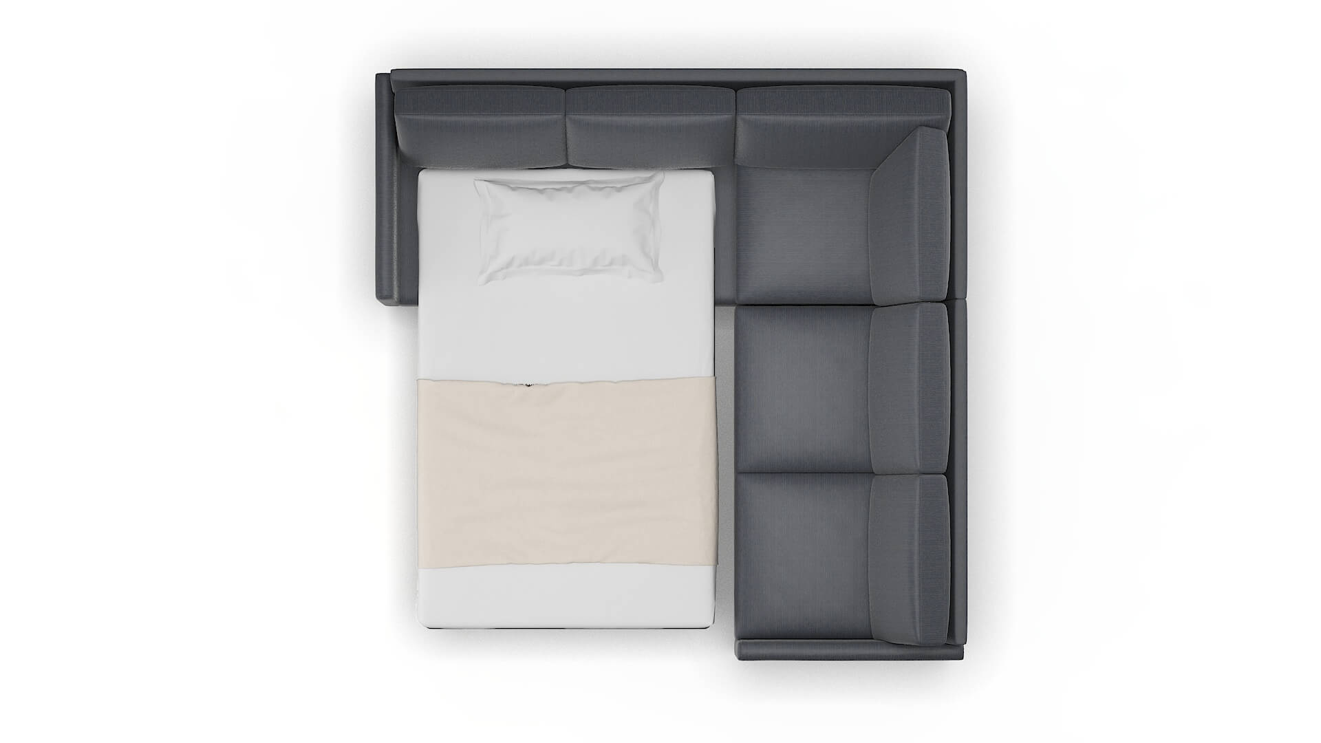 Eureka Rocket Eclipse Sectional Sleeper Espresso legs 3