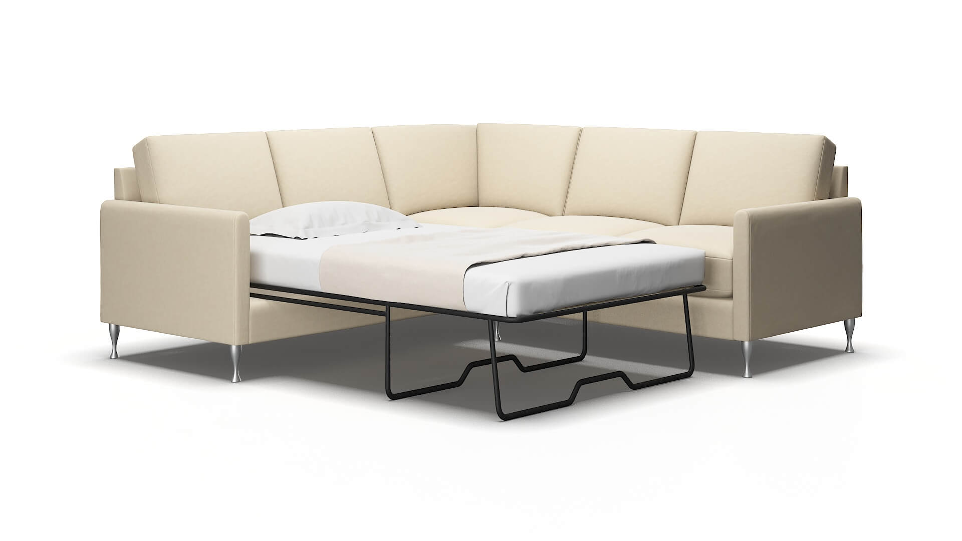 Eureka Rocket Sand Sectional Sleeper Espresso legs 2