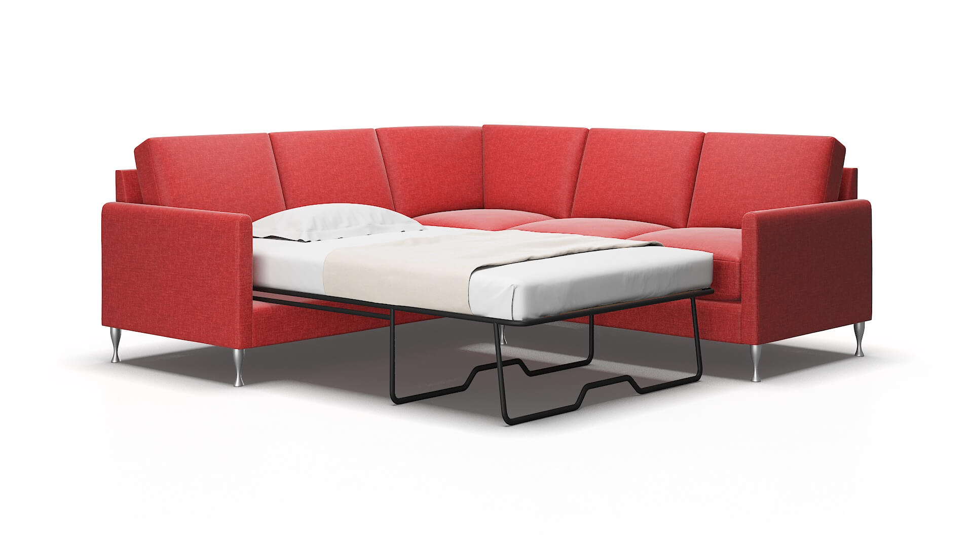 Eureka Royale Berry Sectional Sleeper Espresso legs 2