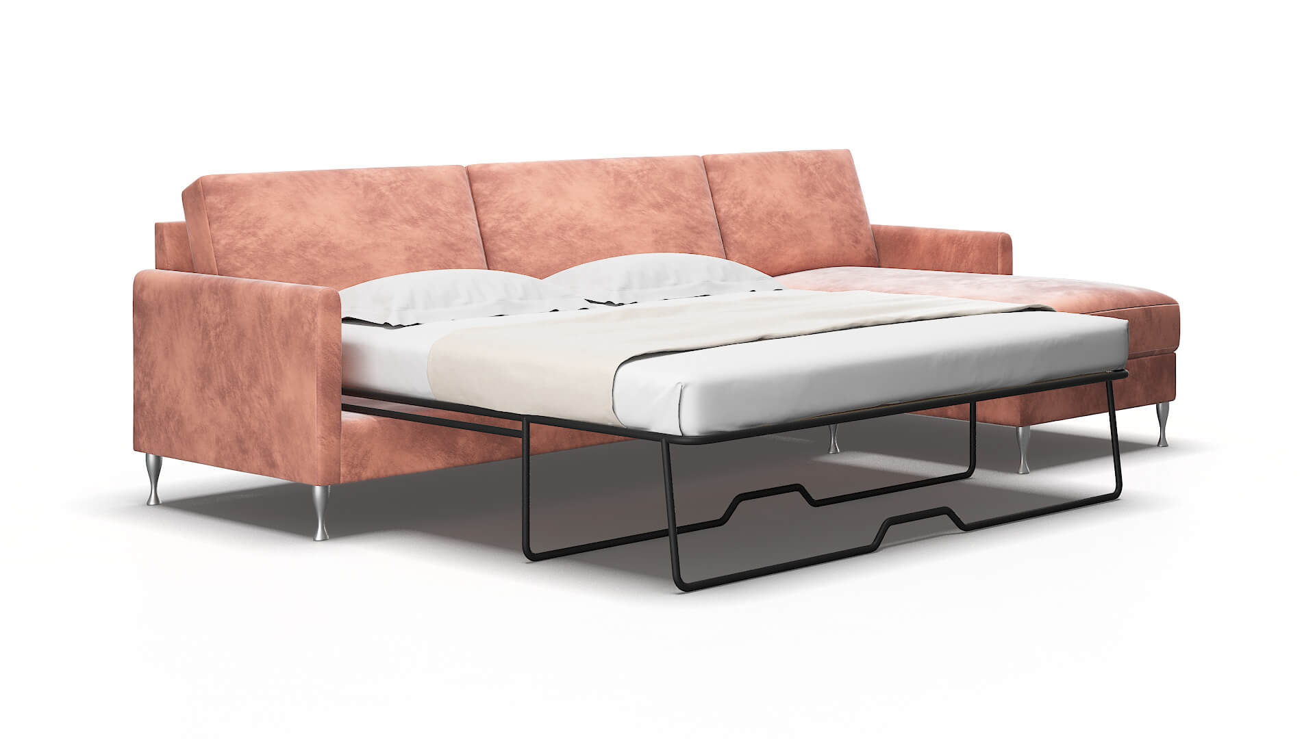 Eureka Royale Blush Panel Sleeper Espresso legs 2