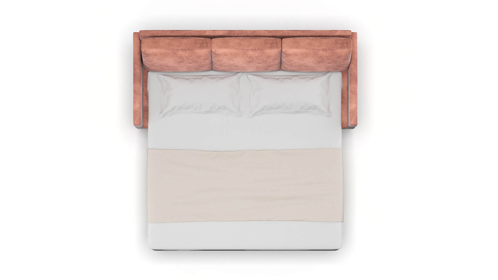 Eureka Royale Blush Sofa Sleeper Espresso legs 3