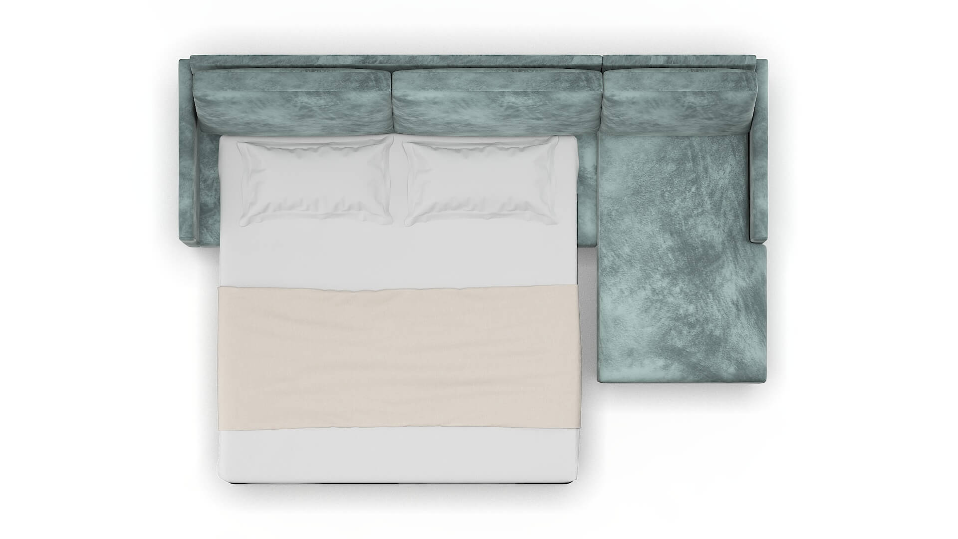 Eureka Royale Cloud Panel Sleeper Espresso legs 3