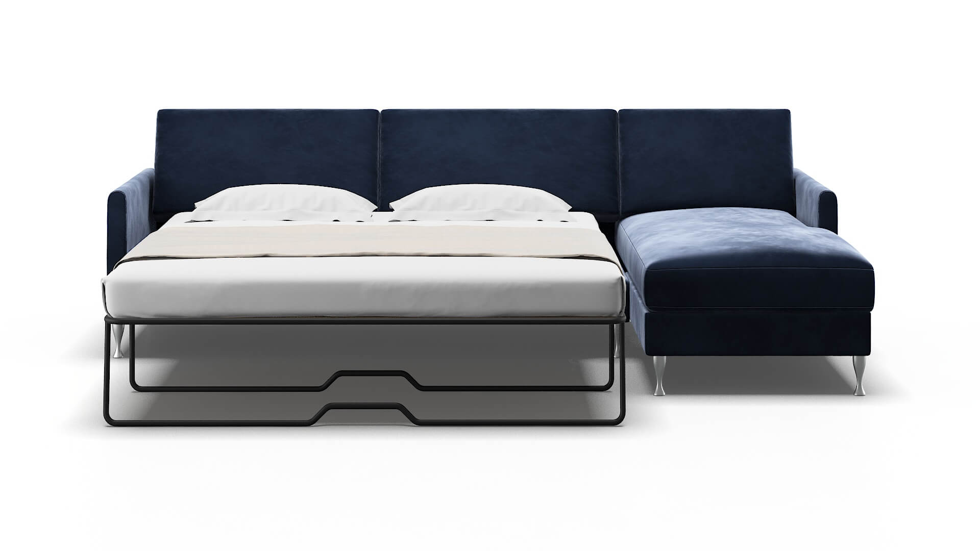 Eureka Royale Cobalt Panel Sleeper Espresso legs 1