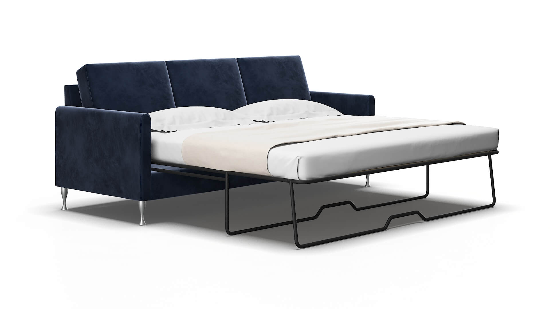 Eureka Royale Cobalt Sofa Sleeper Espresso legs 2