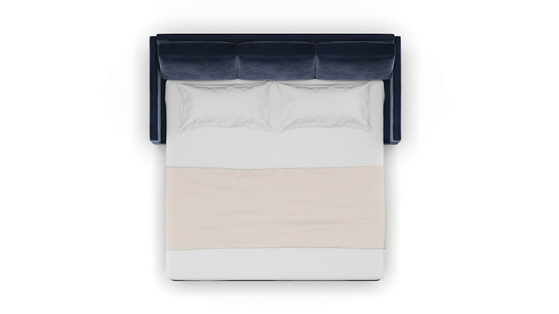 Eureka Royale Cobalt Sofa Sleeper Espresso legs 3