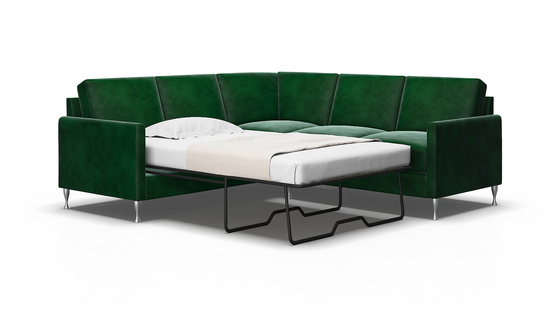 Eureka Royale Evergreen Sectional Sleeper Espresso legs 2