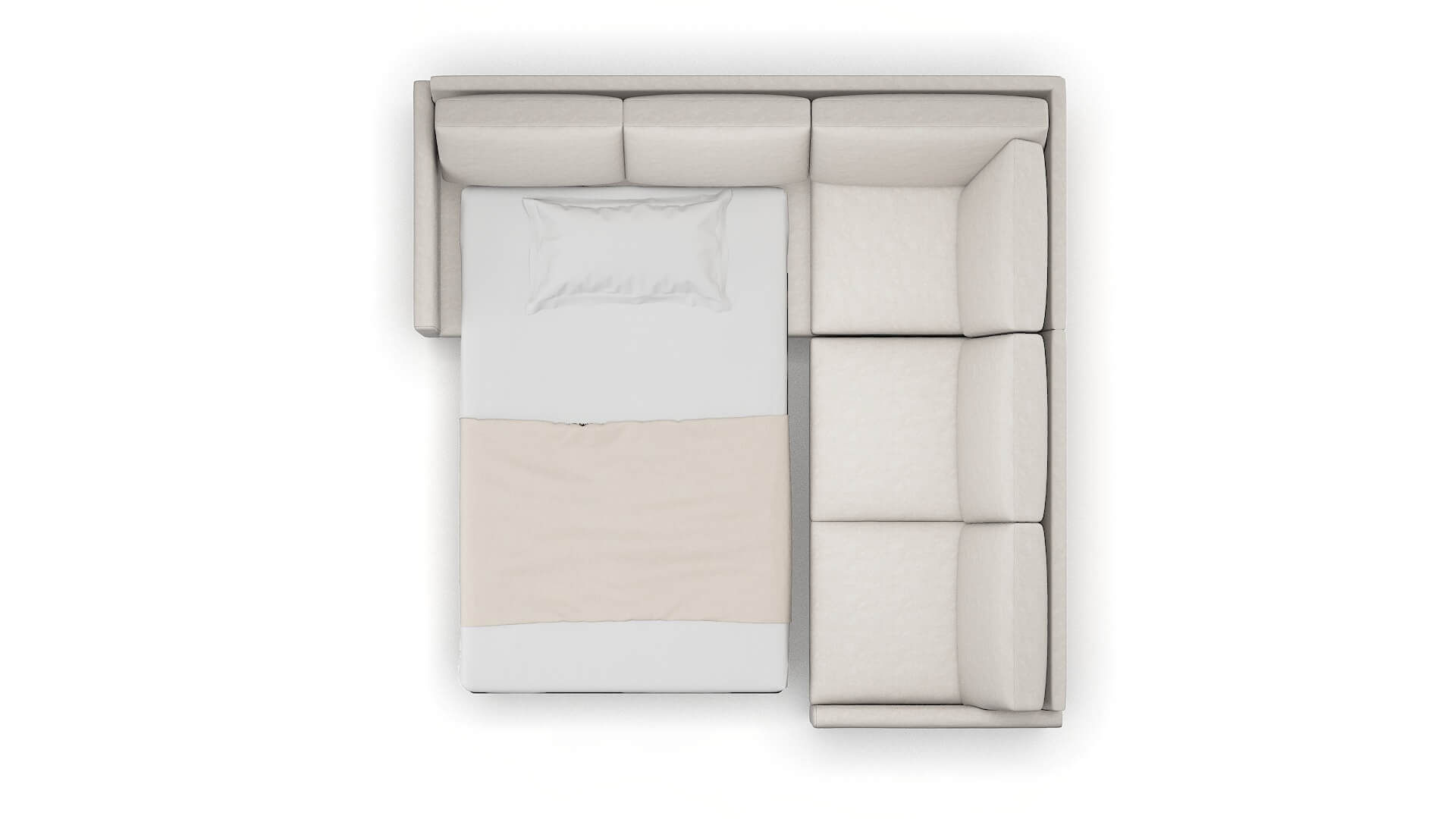 Eureka Suave Dove Sectional Sleeper Espresso legs 3