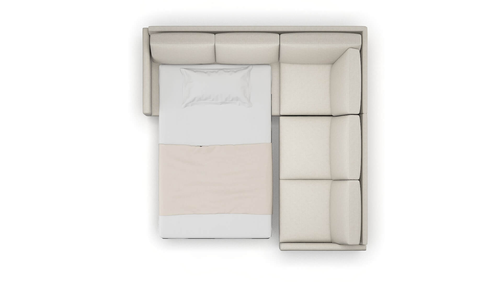 Eureka Terrain Natural Sectional Sleeper Espresso legs 3