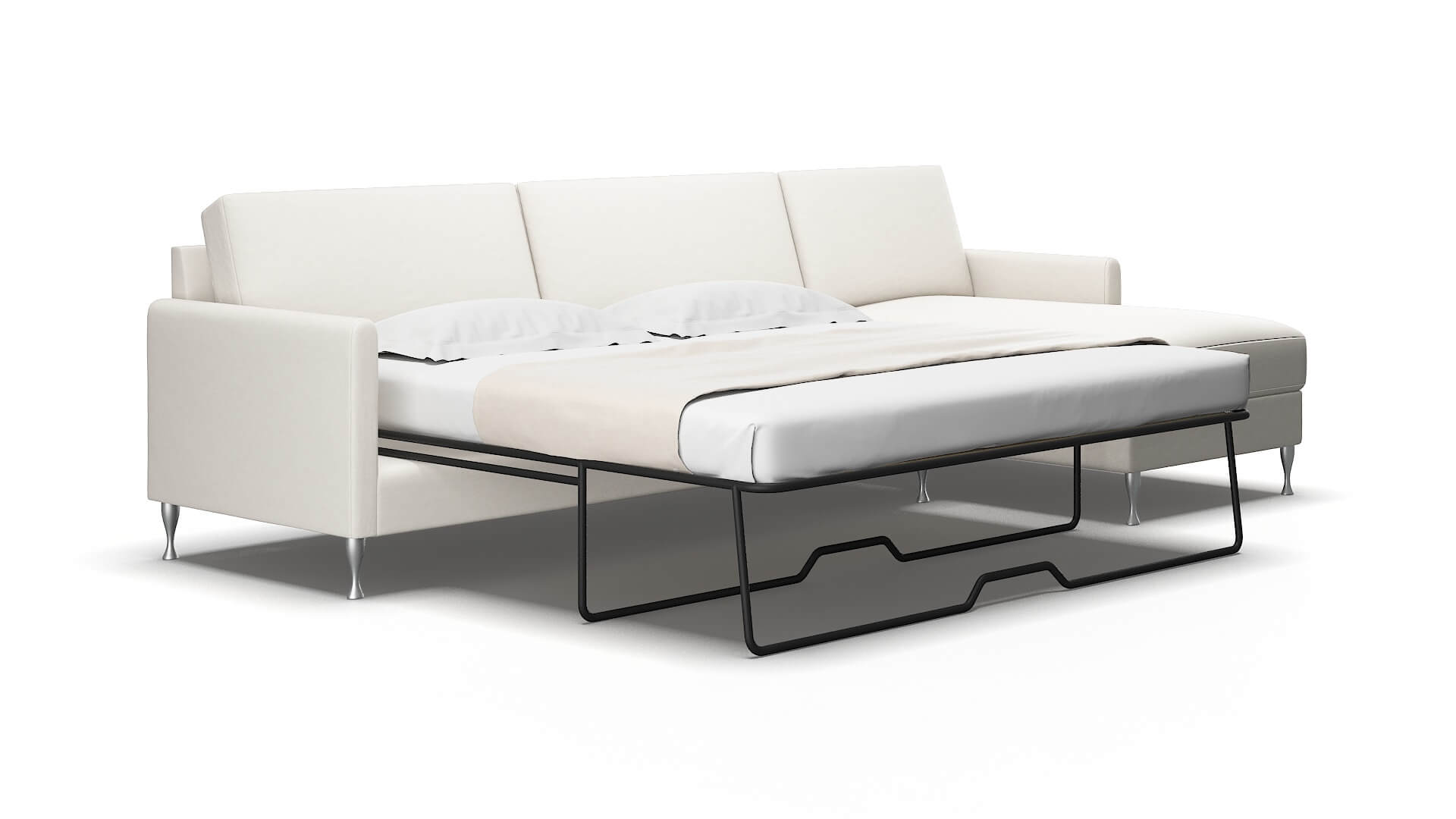 Eureka Venice Eggshell Panel Sleeper Espresso legs 2