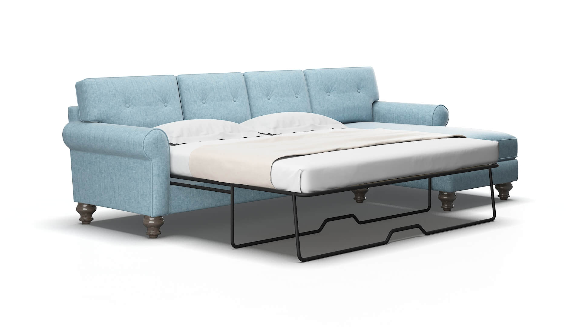 Farah Atlas turquoise Panel sleeper Espresso Legs  2