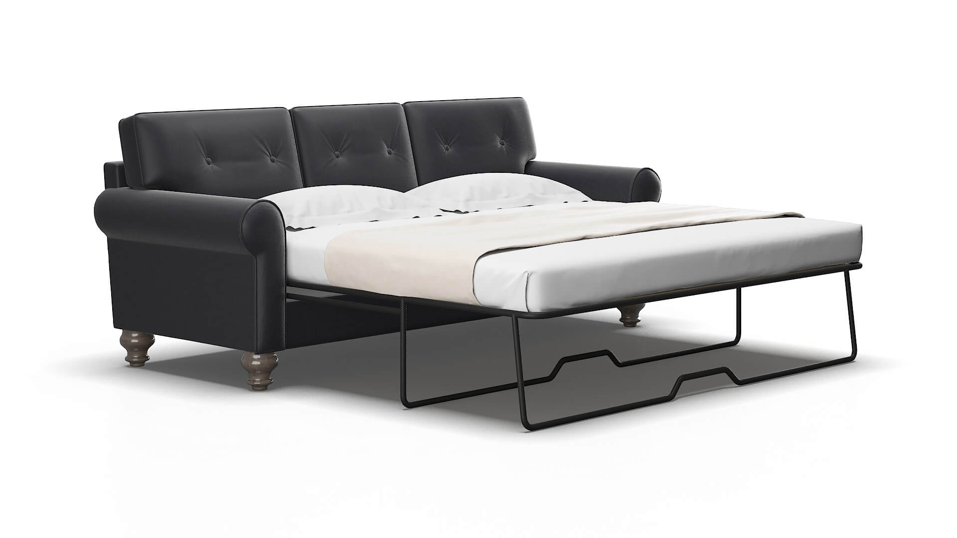 Farah Atlas_plz Navy Sofa Sleeper Espresso legs 2