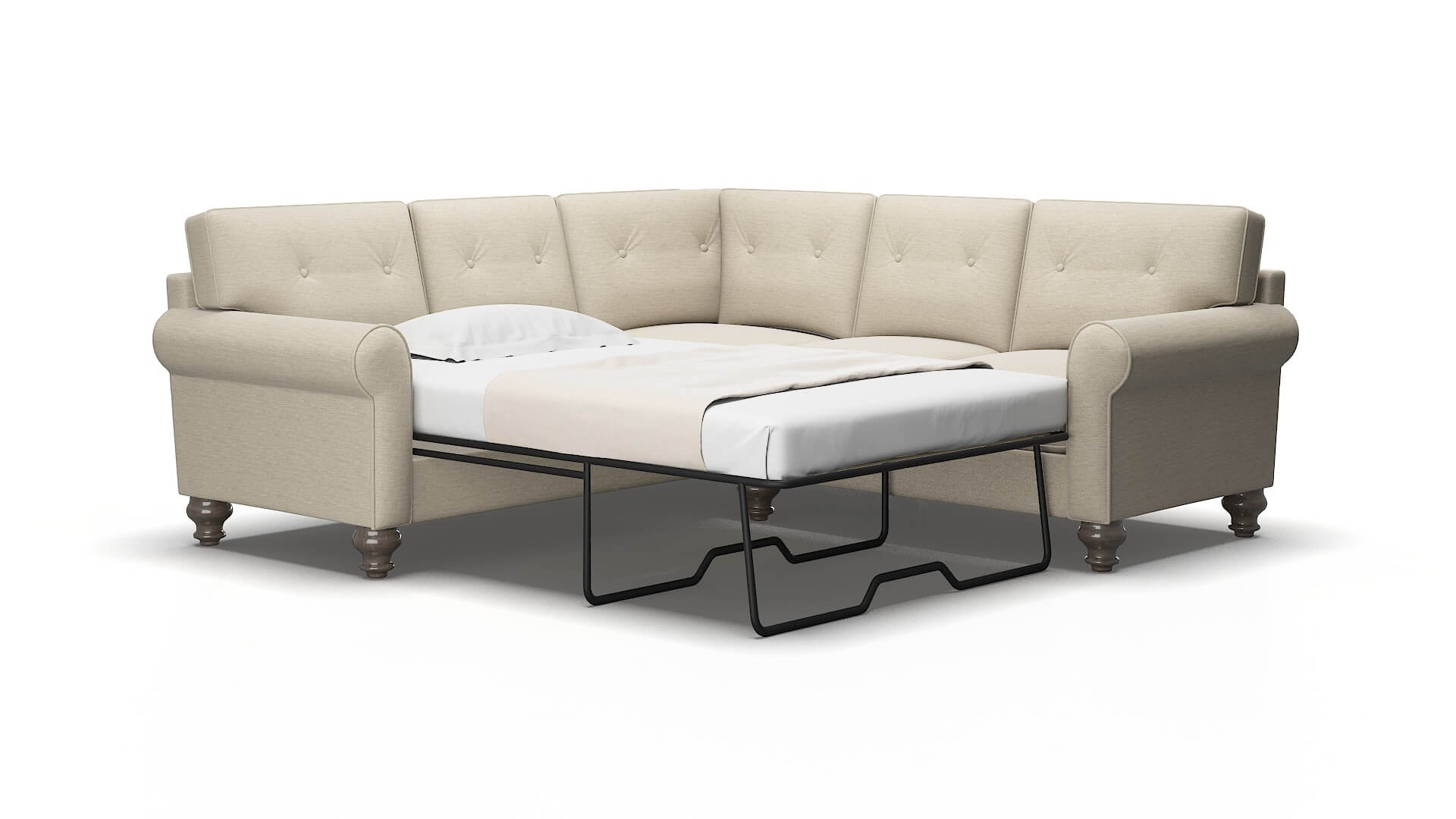 Farah Avenger pumice Sectional sleeper Espresso Legs  2