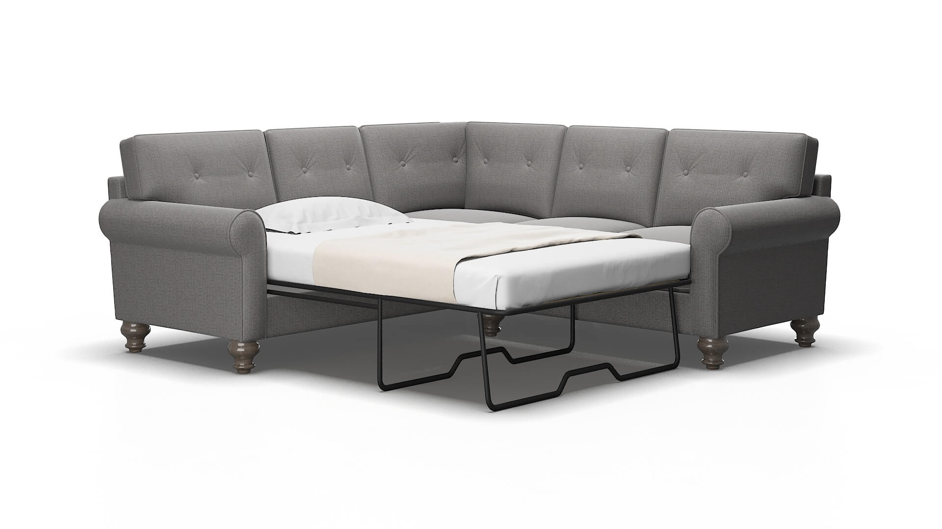 Farah Avenger zinc Sectional sleeper Espresso Legs  2