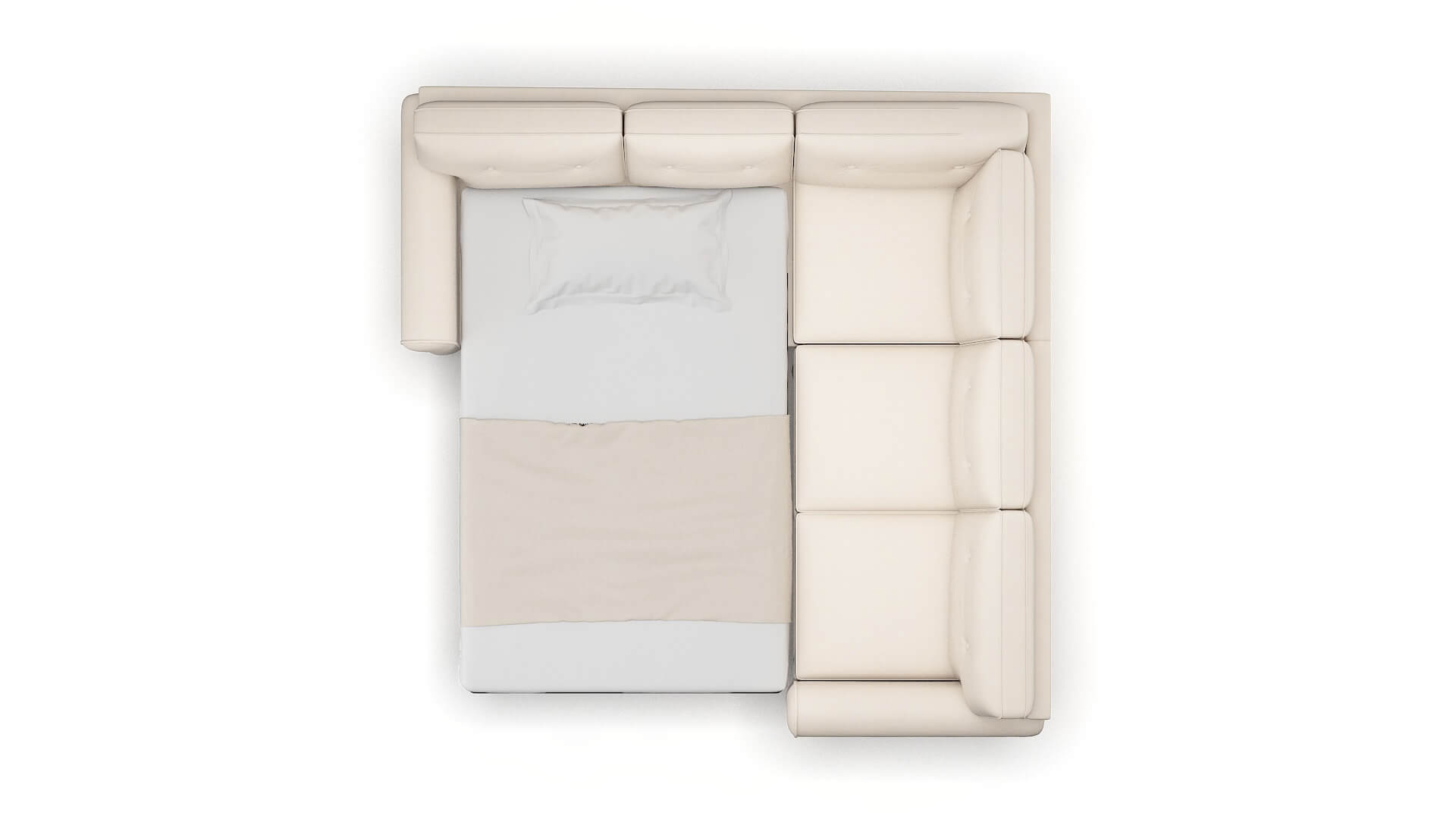 Farah Bella Buckwheat Sectional Sleeper Espresso legs 3