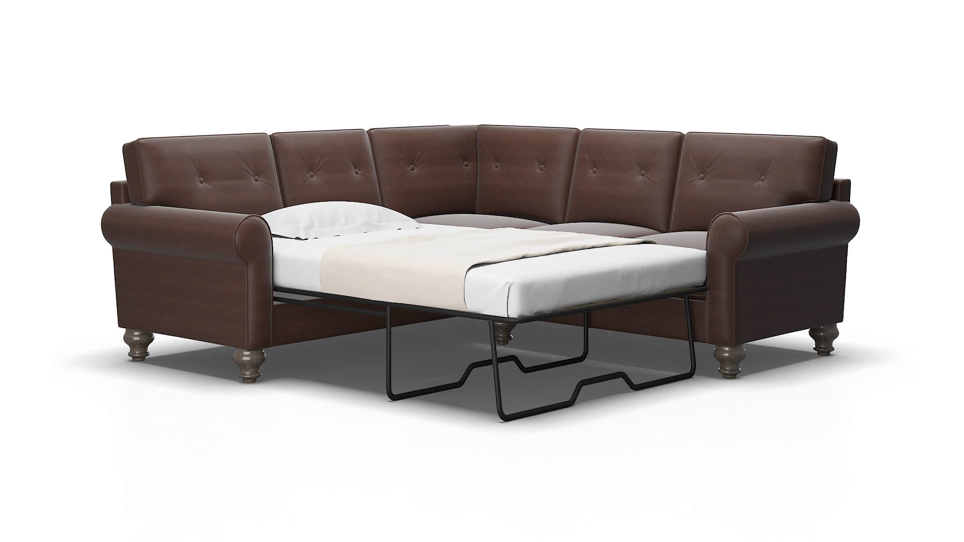 Farah Bella espresso Sectional sleeper Espresso Legs  2