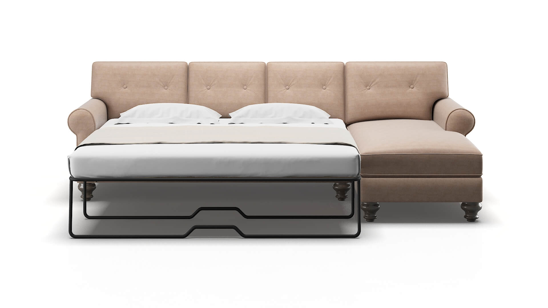 Farah Bella Pewter Panel Sleeper Espresso legs 1