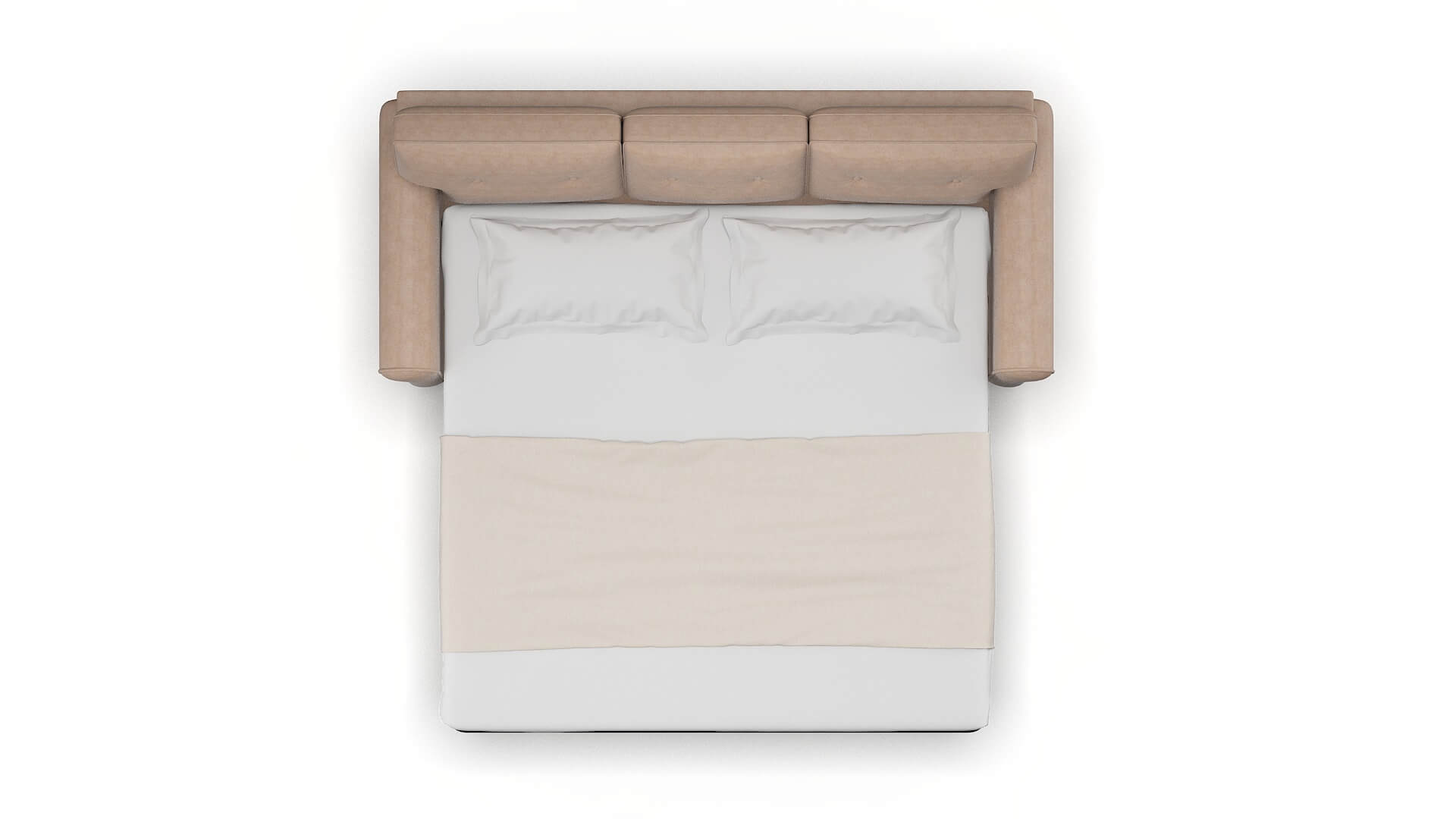 Farah Bella Pewter Sofa Sleeper Espresso legs 3