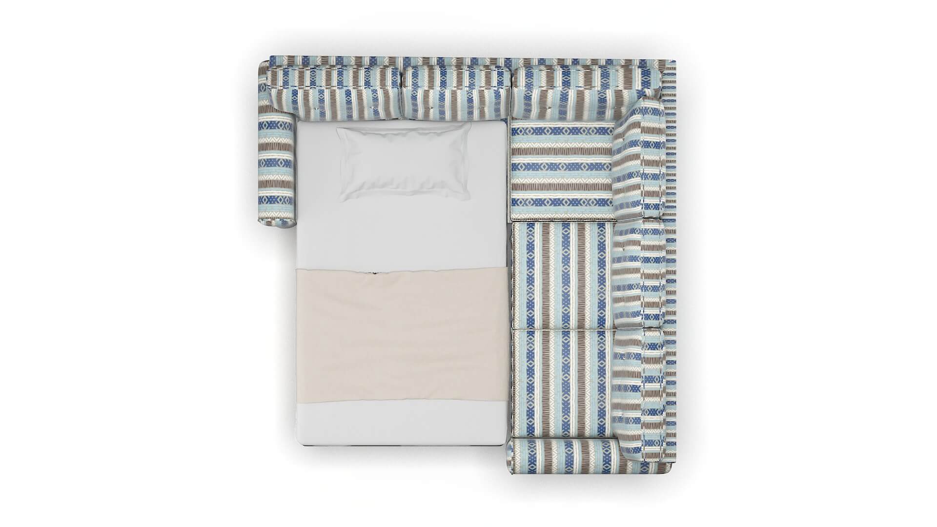 Farah Bodhi Indigo Sectional Sleeper Espresso legs 3