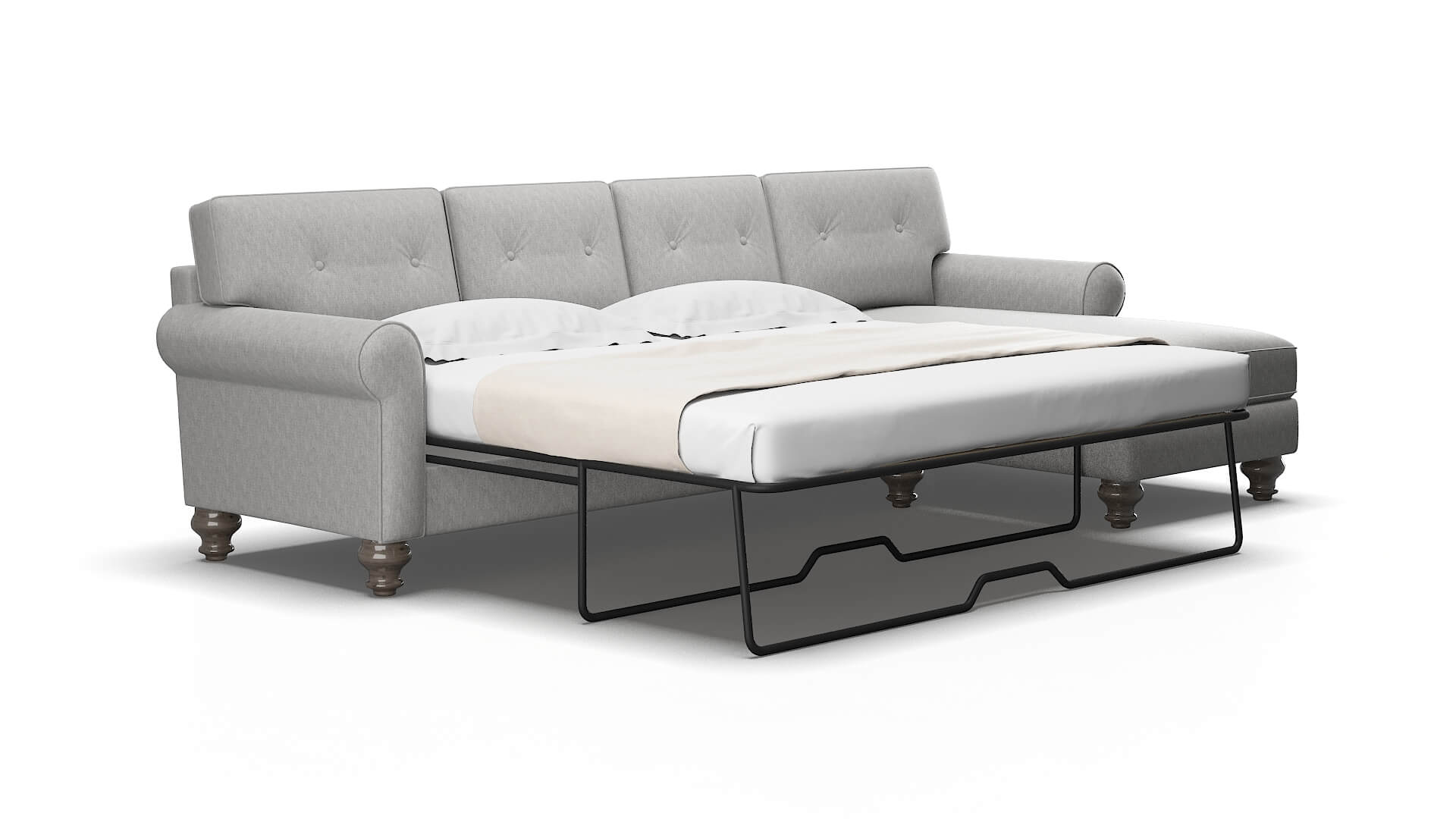 Farah Bungalow graphite Panel sleeper Espresso Legs  2