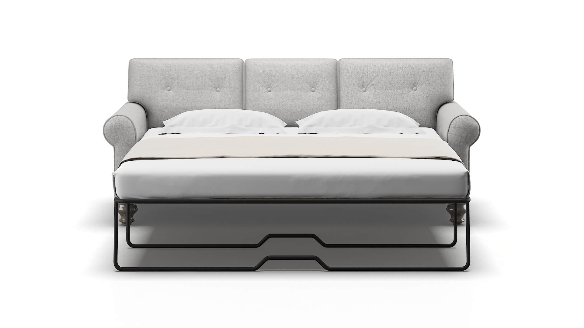Farah Catalina Silver Sofa Sleeper Espresso legs 1