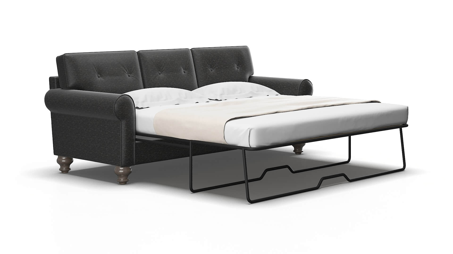 Farah Chance denim Sofa sleeper Espresso Legs  2