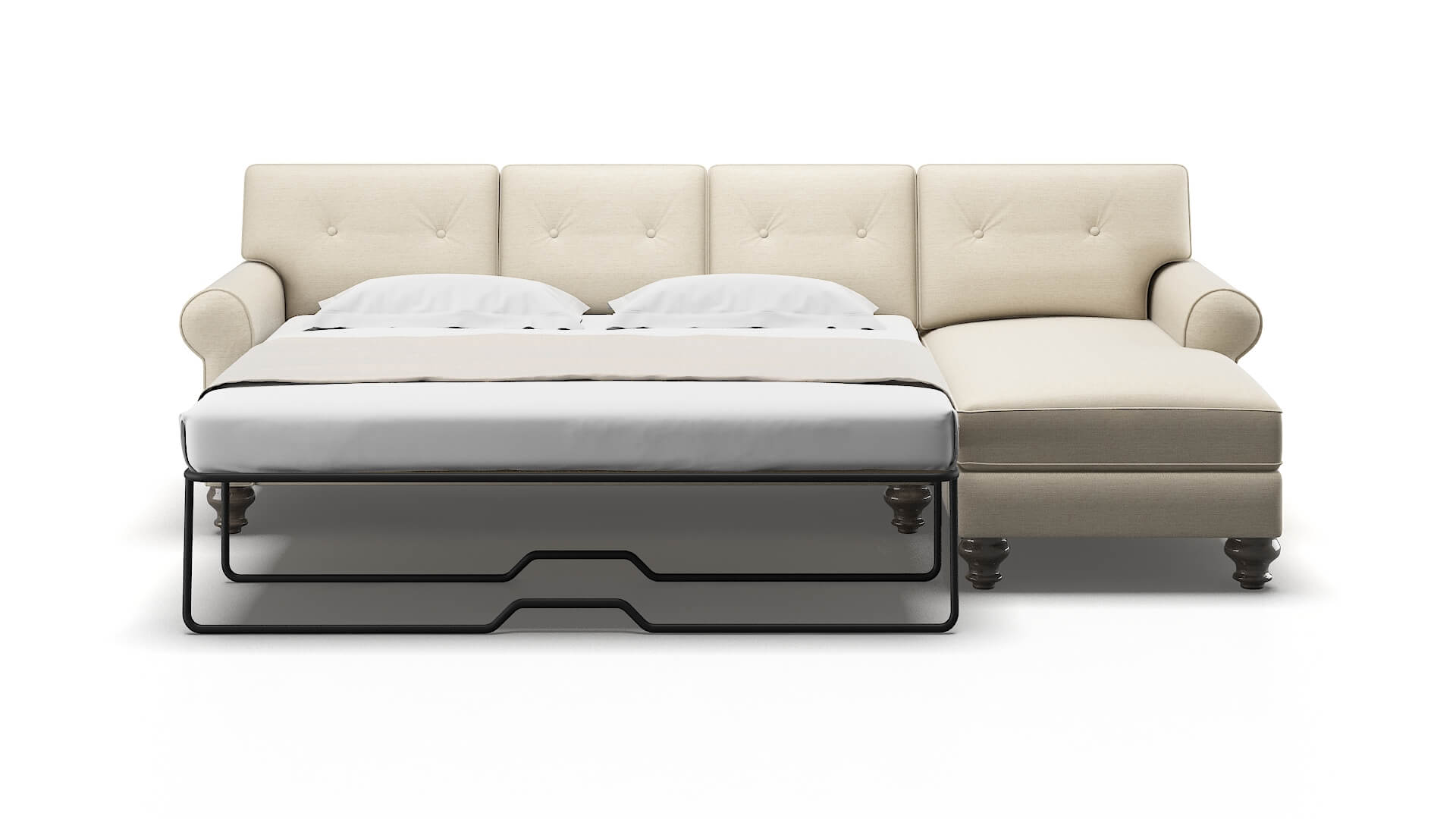 Farah Chance Sand Panel Sleeper Espresso legs 1