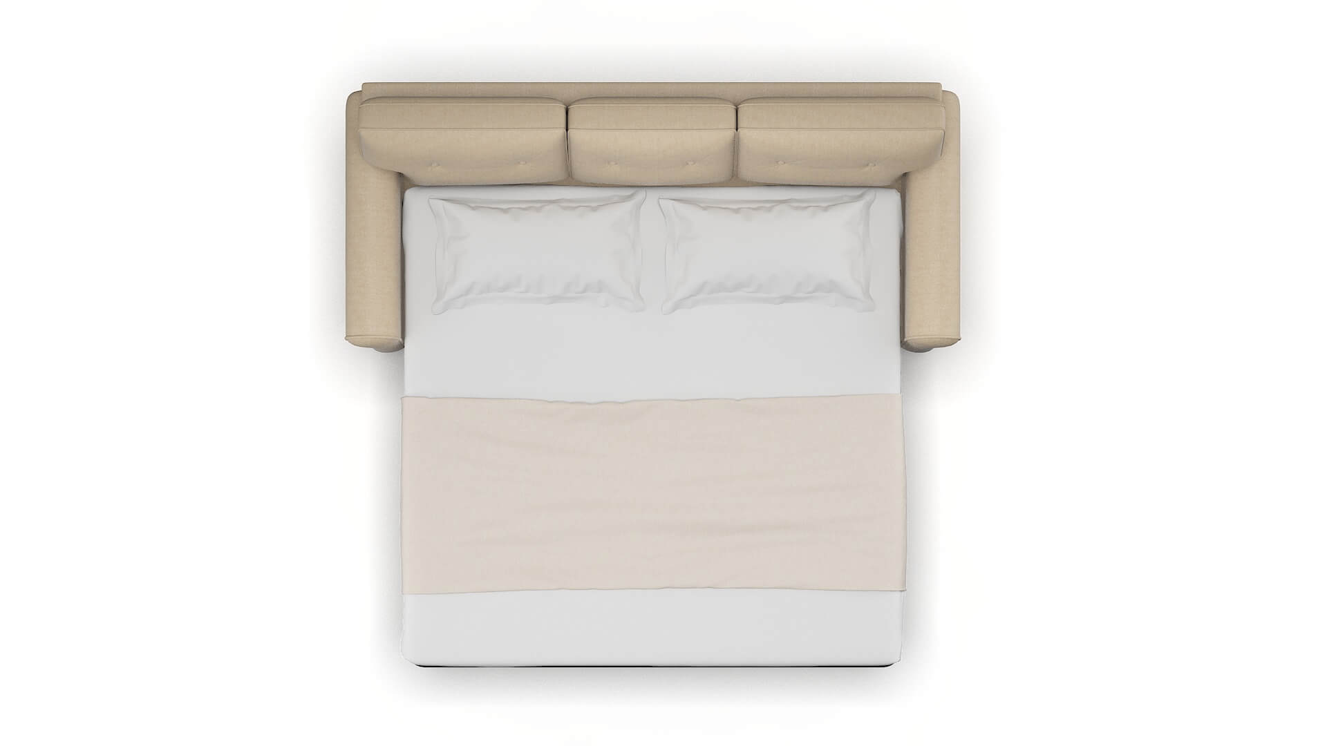 Farah Cosmo Fawn Sofa Sleeper Espresso legs 3