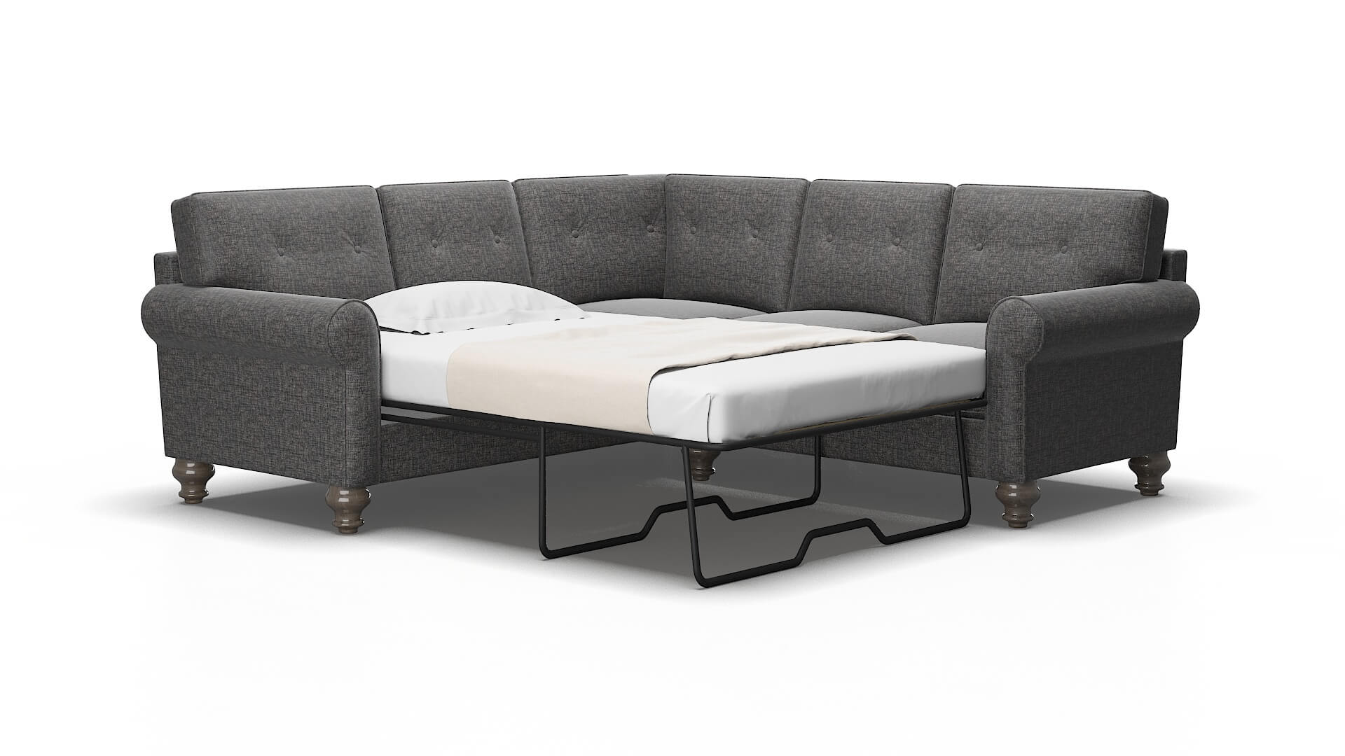 Farah Curious pacific Sectional sleeper Espresso Legs  2