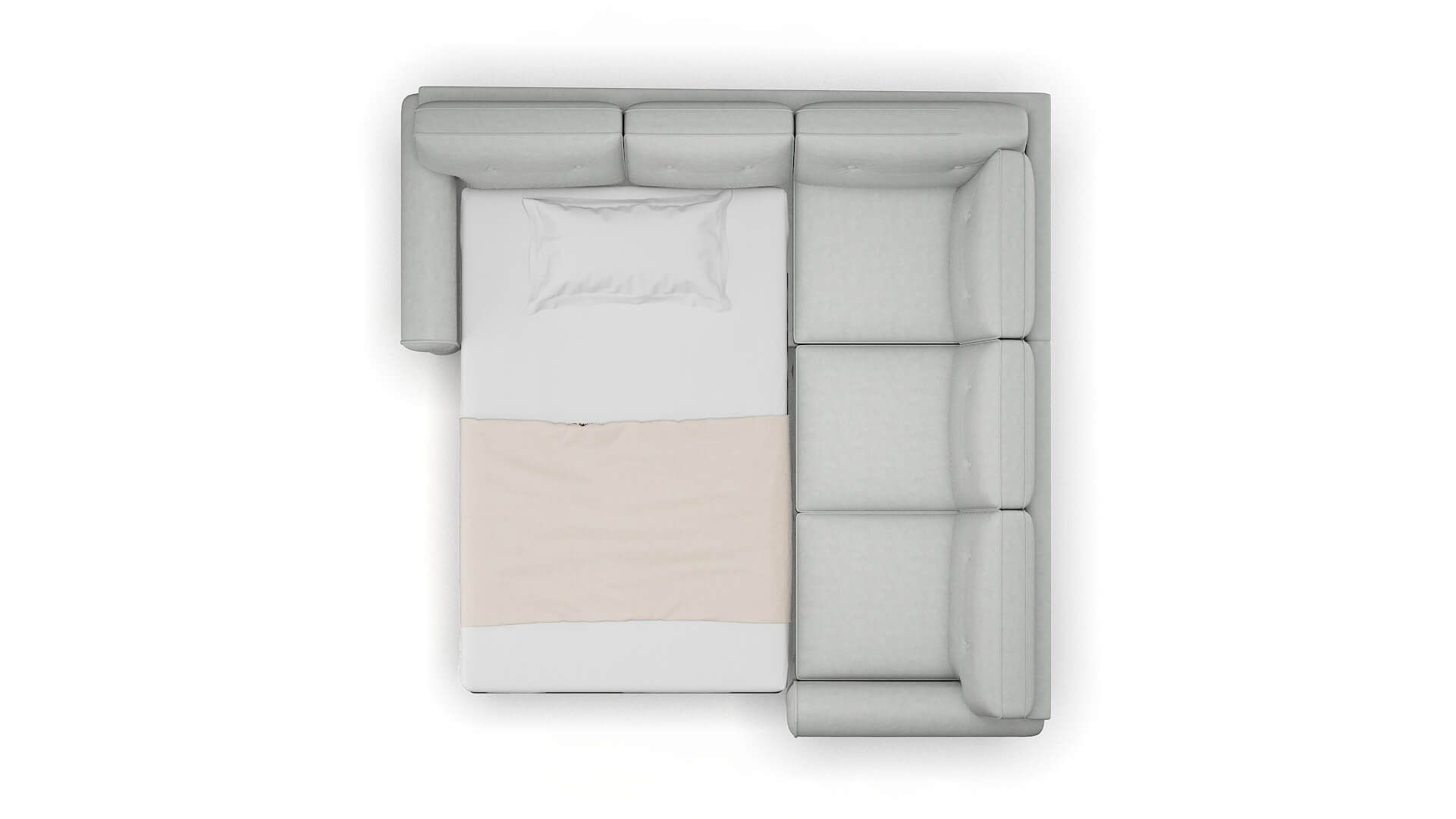 Farah Dawson Platinum Sectional Sleeper Espresso legs 3