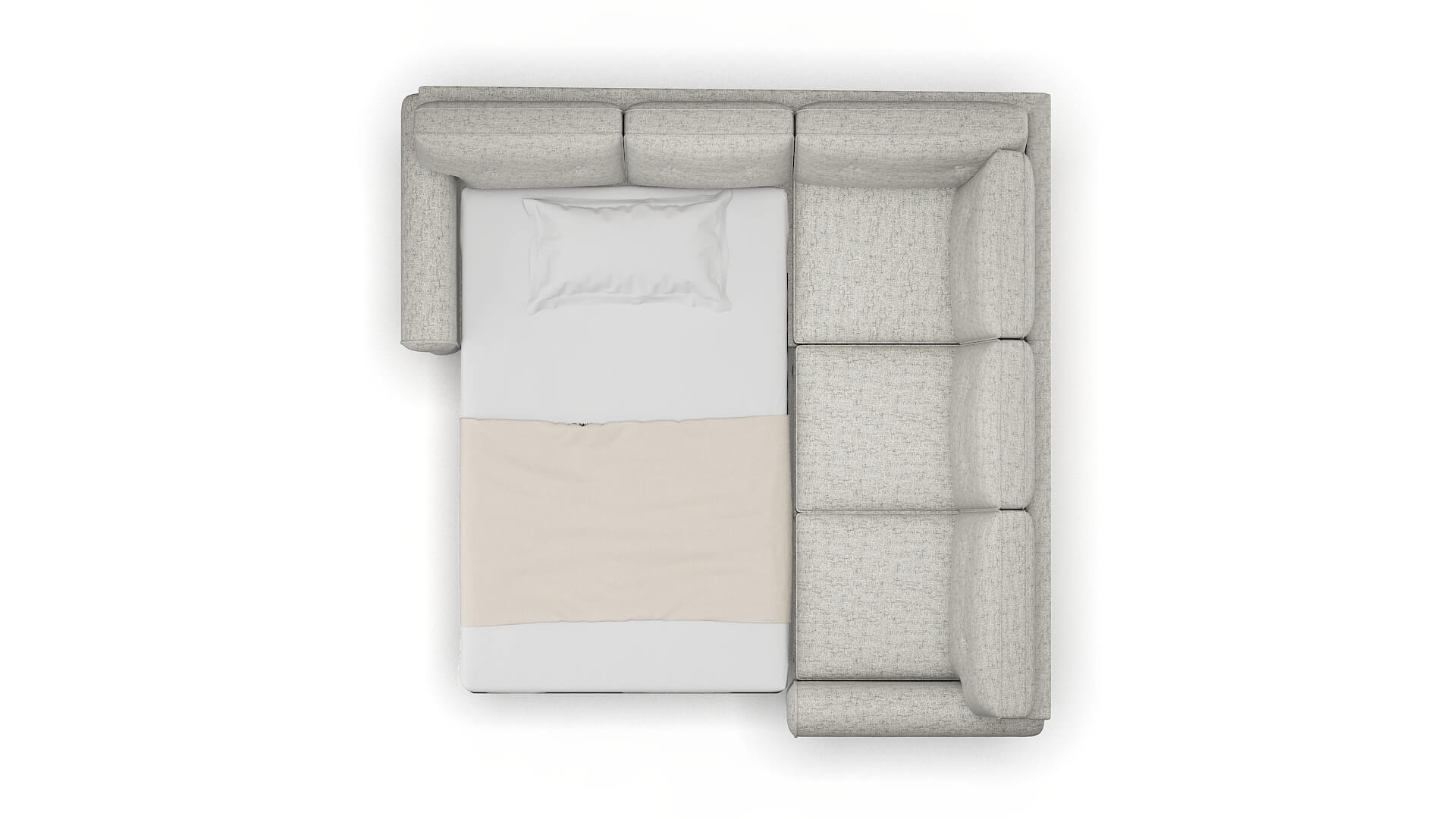 Farah Derby Silver Sectional Sleeper Espresso legs 3