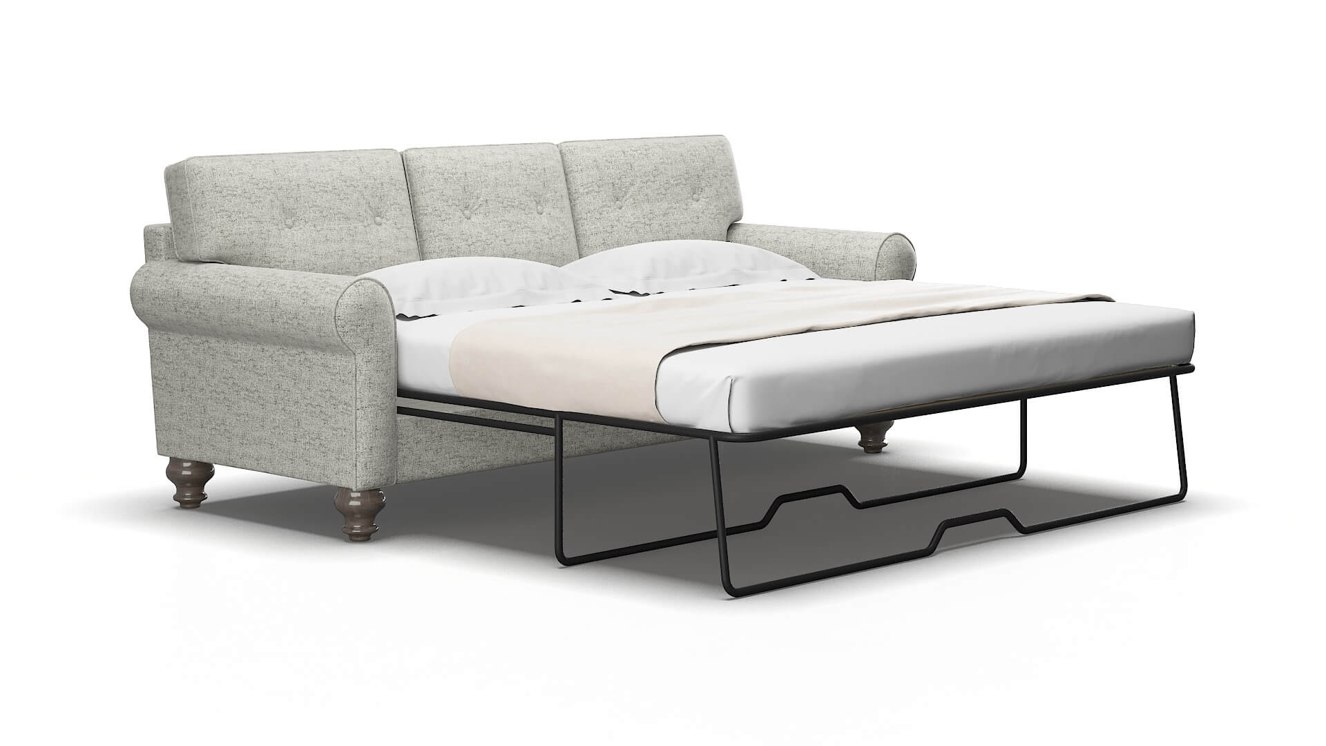 Farah Derby Silver Sofa Sleeper Espresso legs 2