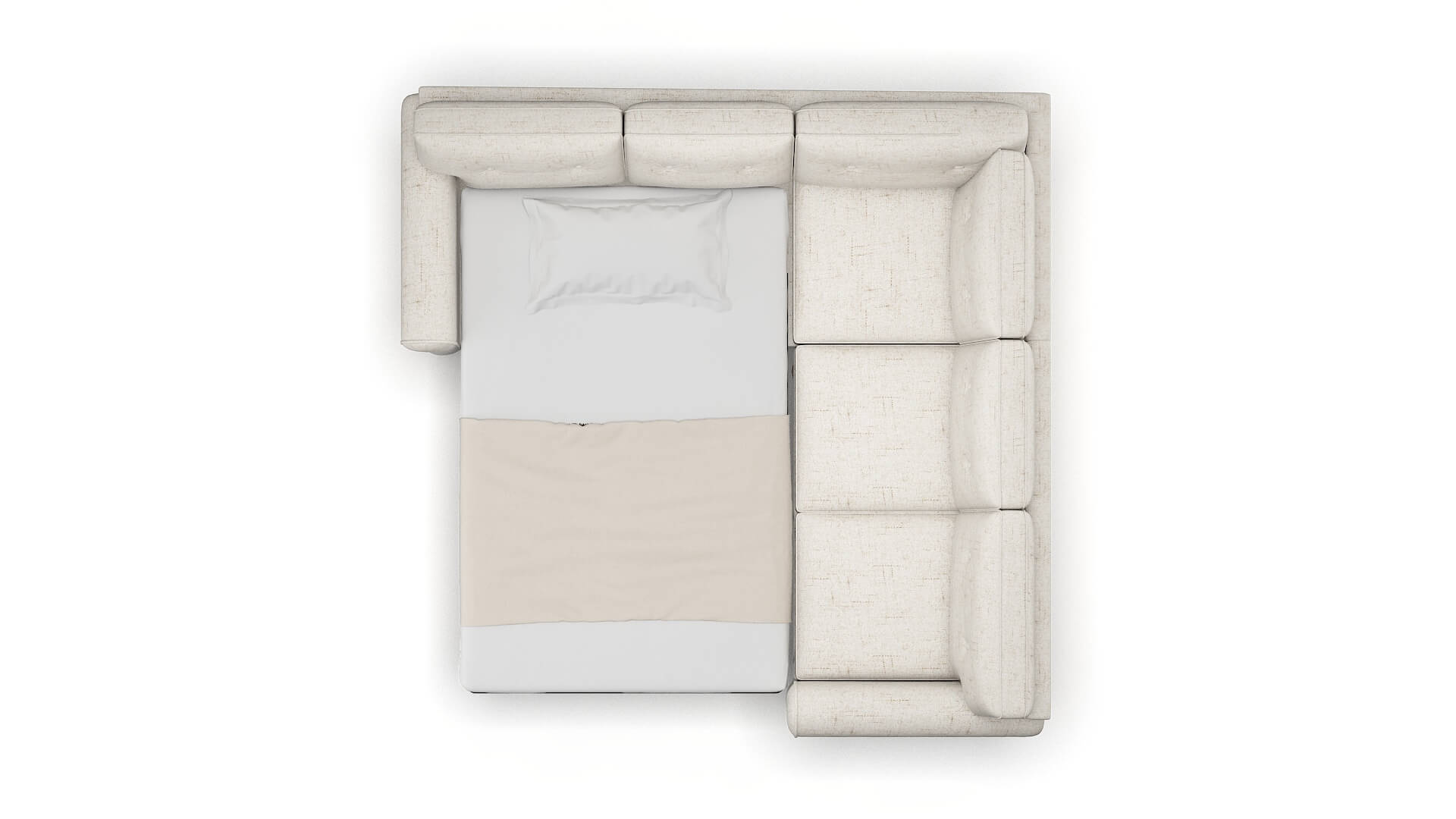 Farah Derby Taupe Sectional Sleeper Espresso legs 3