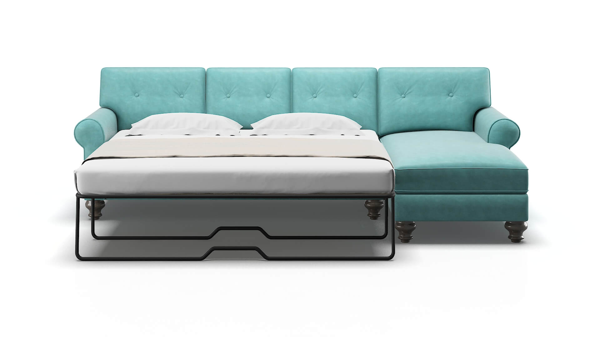 Farah Dream_d French_blue Panel Sleeper Espresso legs 1