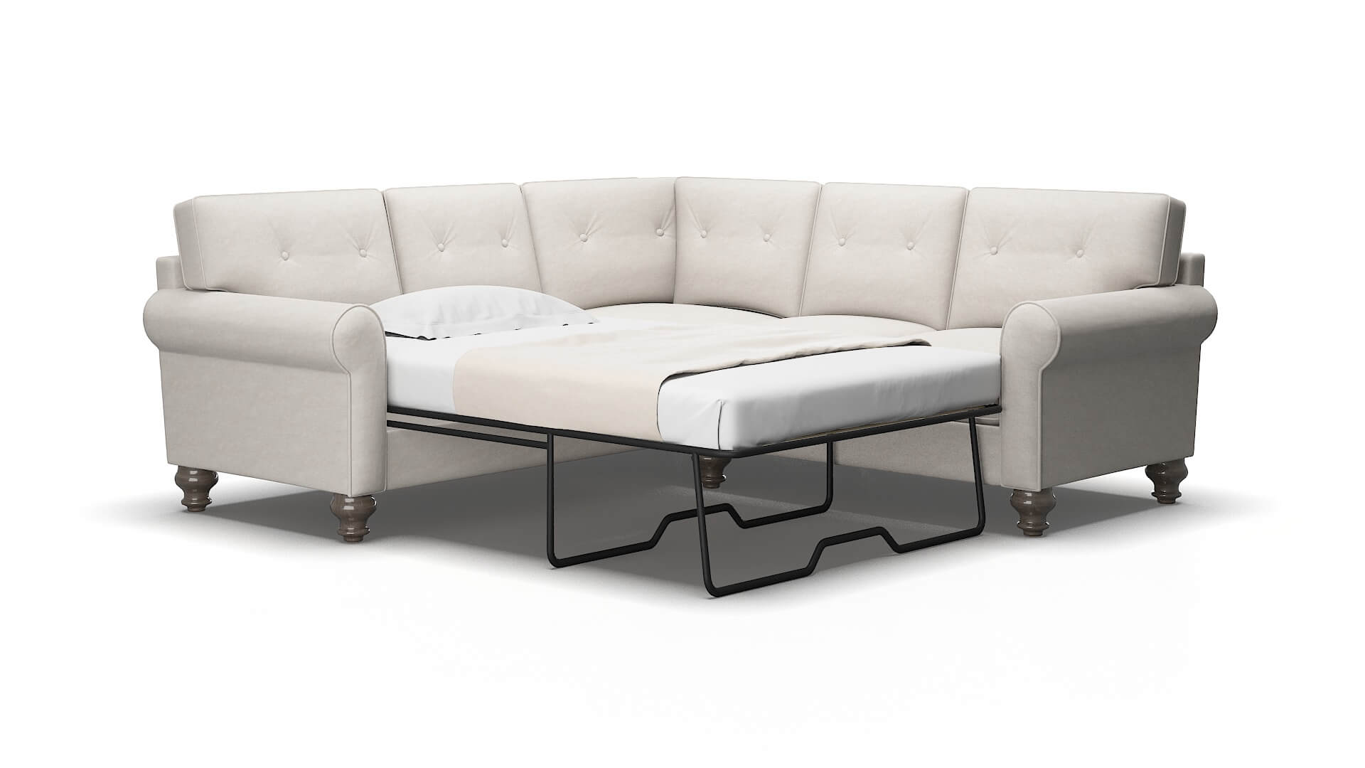 Farah Dream_d Stone Sectional Sleeper Espresso legs 2