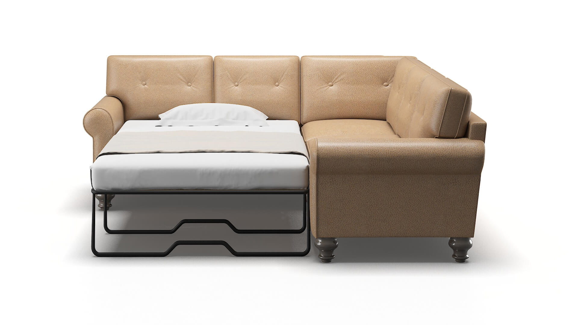 Farah Ford Dune Sectional Sleeper Espresso legs 1