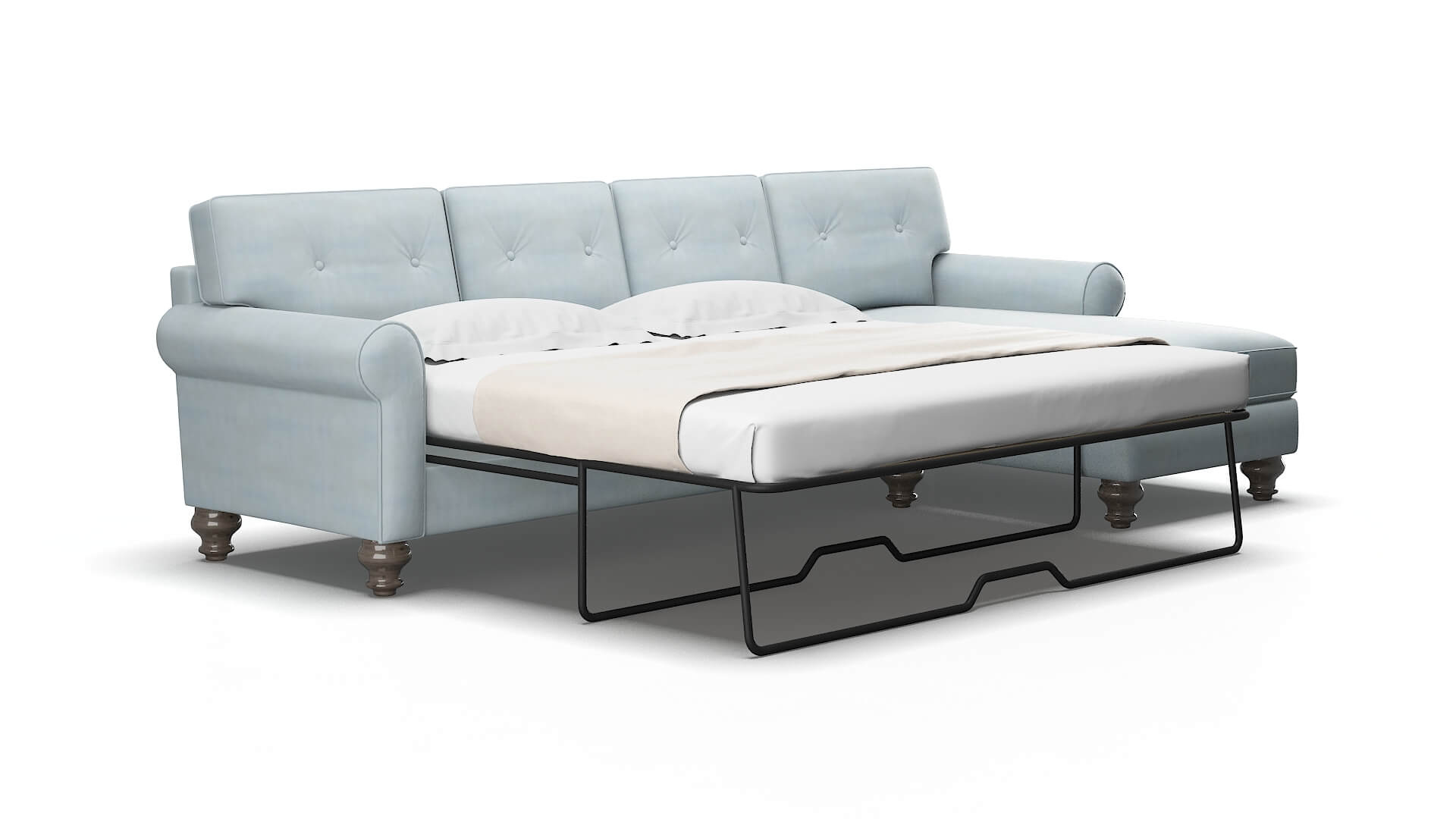 Farah Hathaway Aqua Panel Sleeper Espresso legs 2