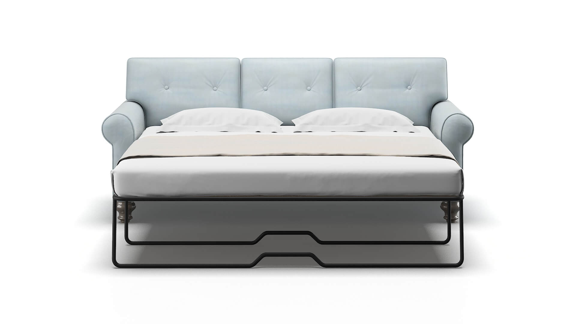 Farah Hathaway Aqua Sofa Sleeper Espresso legs 1