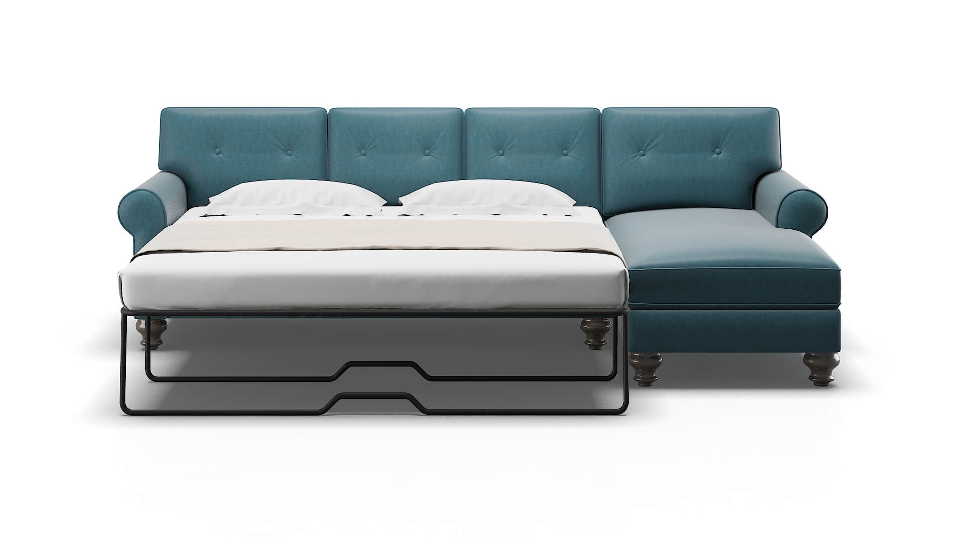 Farah Hepburn Teal Panel Sleeper Espresso legs 1