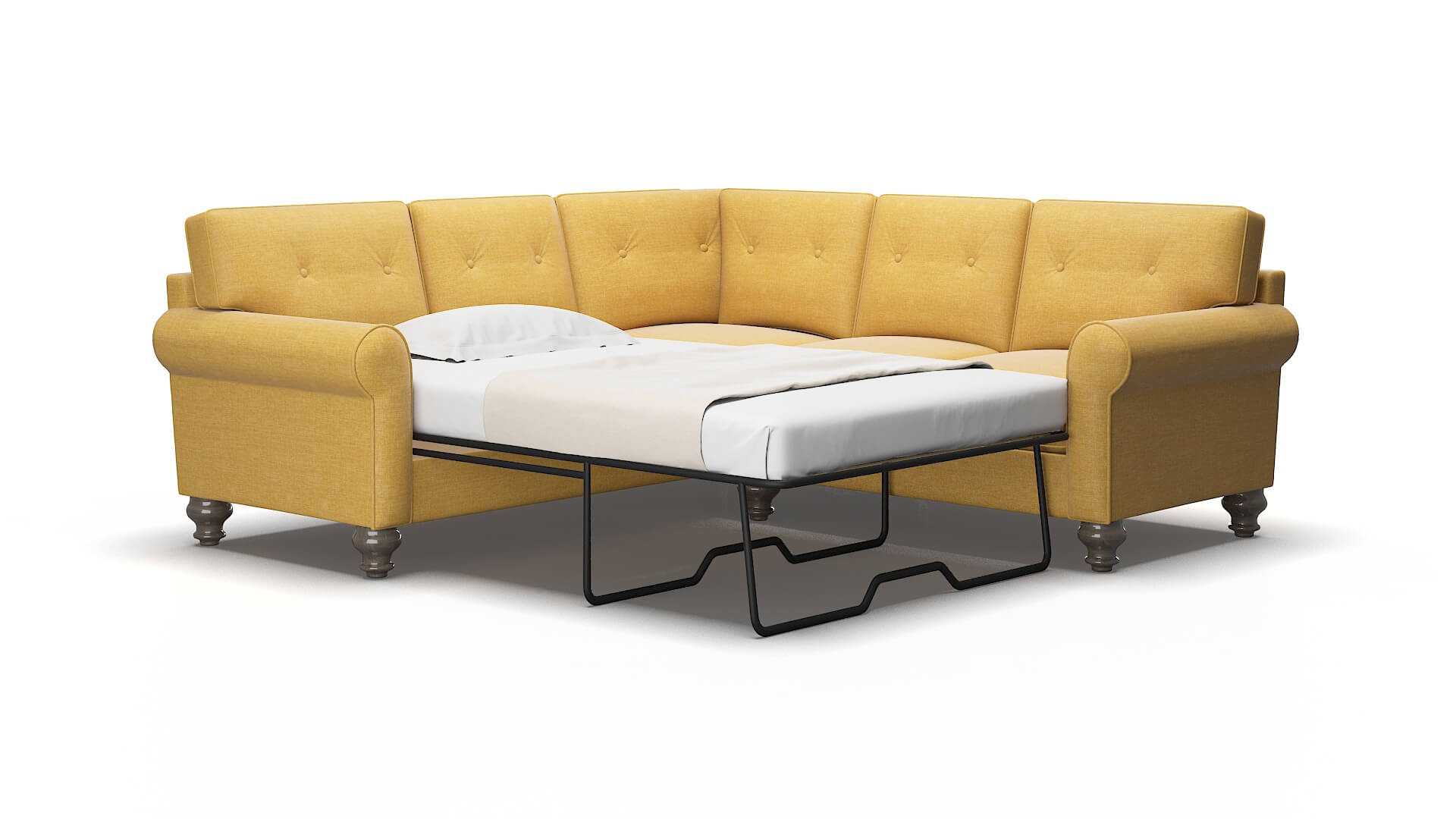 Farah Jade 400 Sectional sleeper Espresso Legs  2