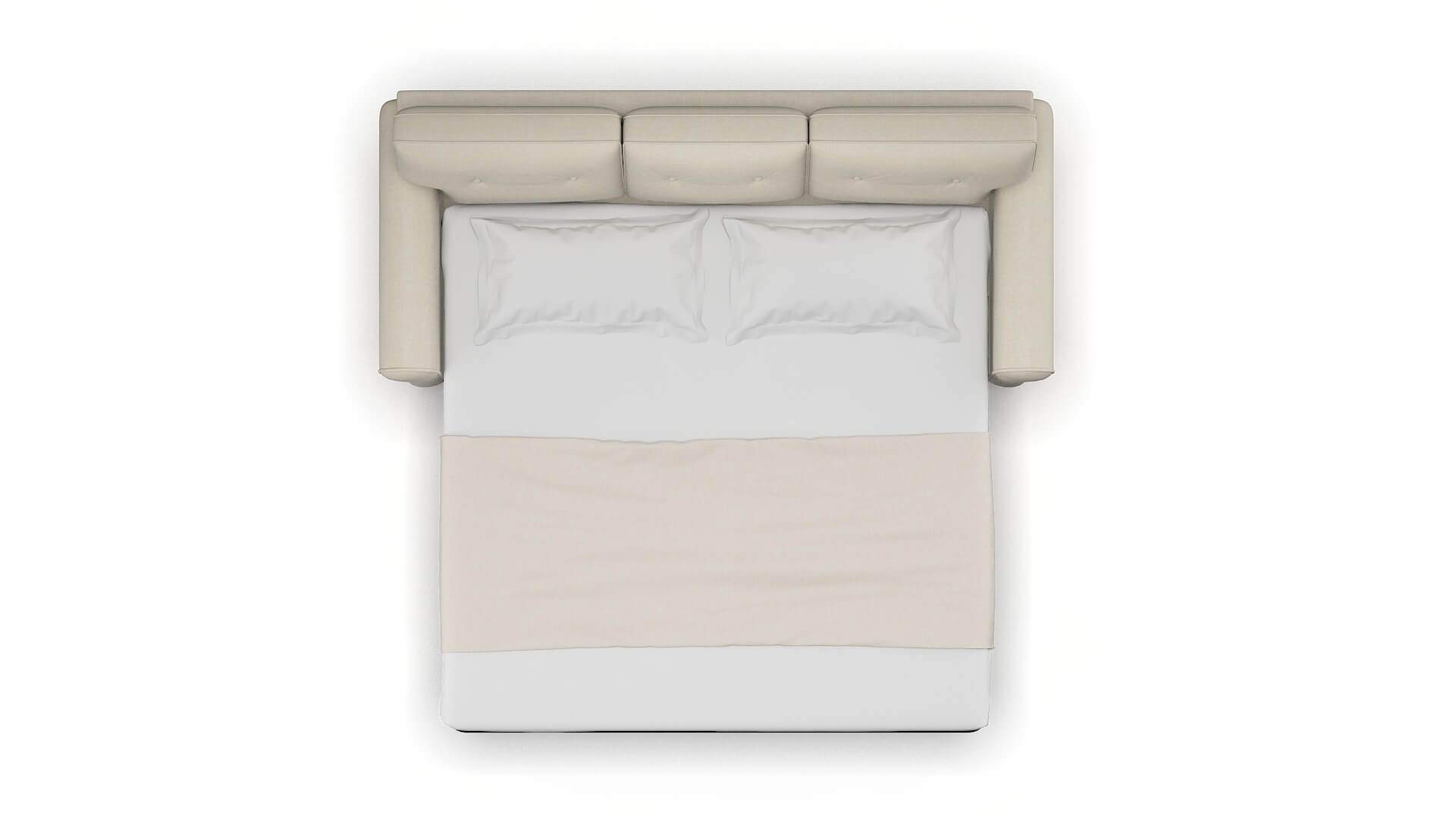 Farah Keylargo Almond Sofa Sleeper Espresso legs 3