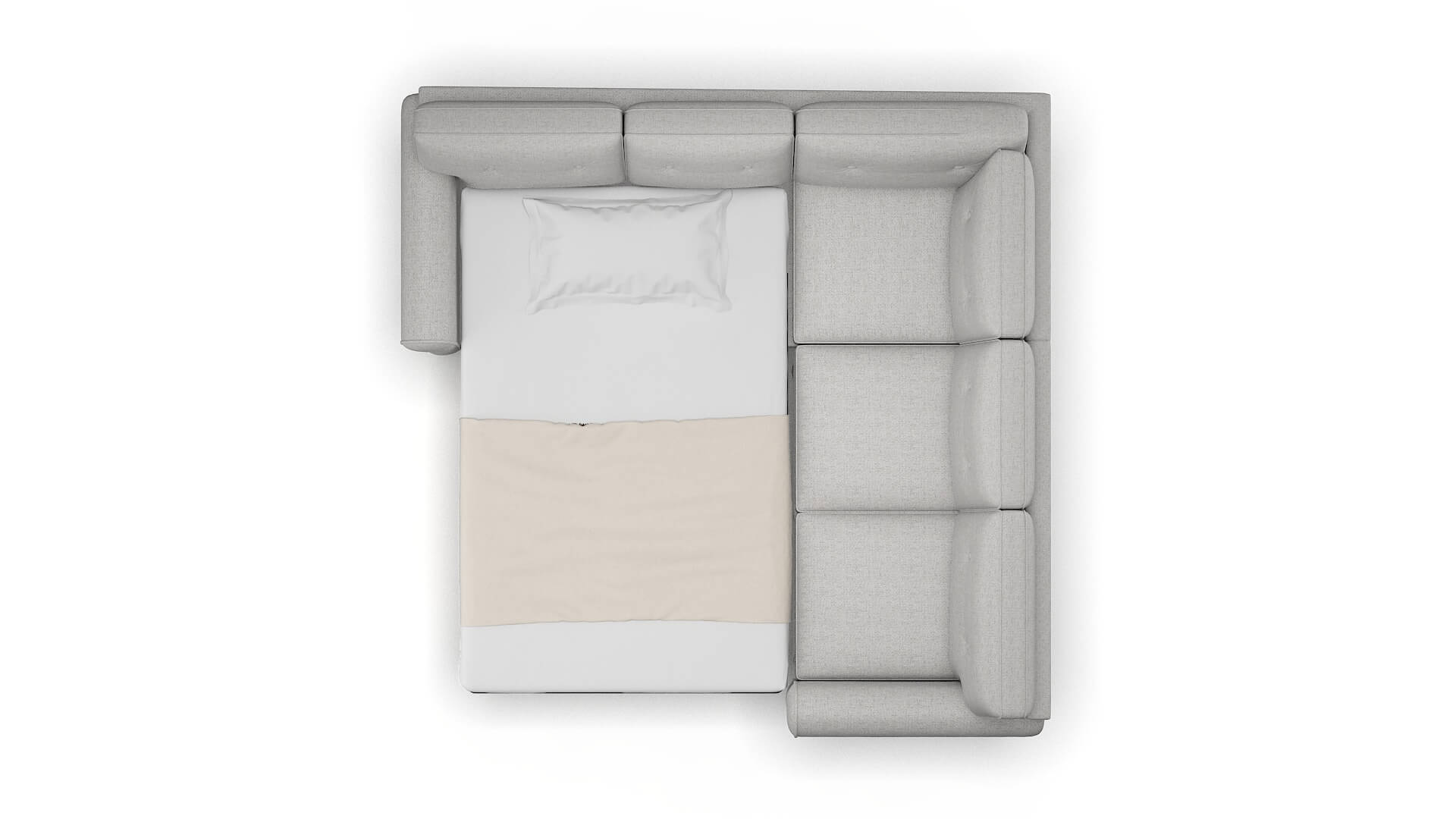 Farah Malibu Dove Sectional Sleeper Espresso legs 3