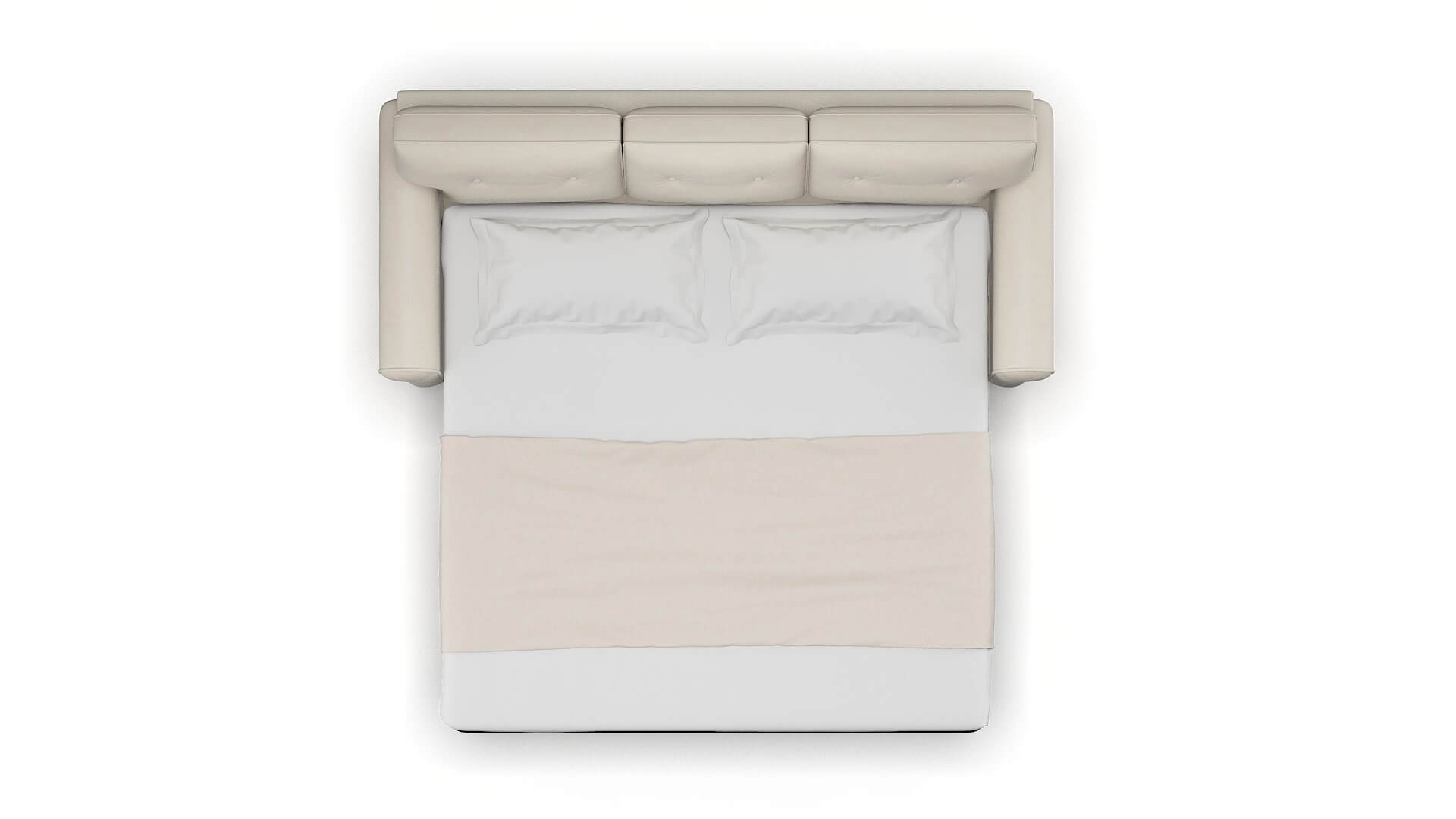 Farah Malibu Linen Sofa Sleeper Espresso legs 3