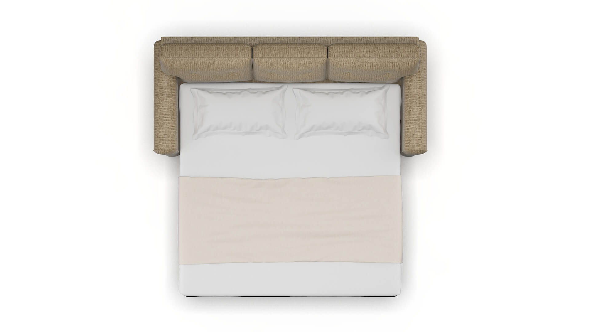 Farah Marcy Camel Sofa Sleeper Espresso legs 3