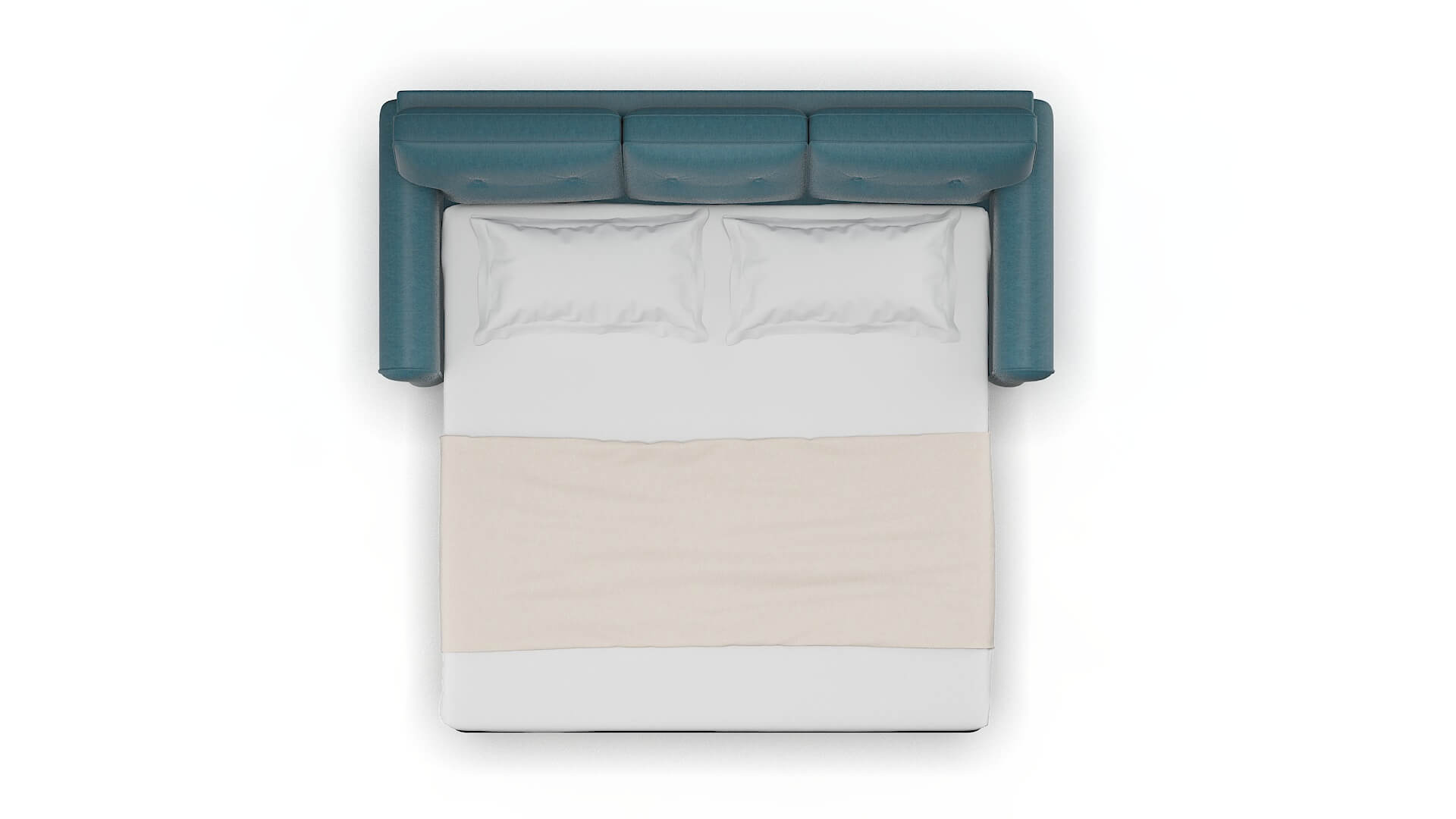 Farah Merit Peacock Sofa Sleeper Espresso legs 3