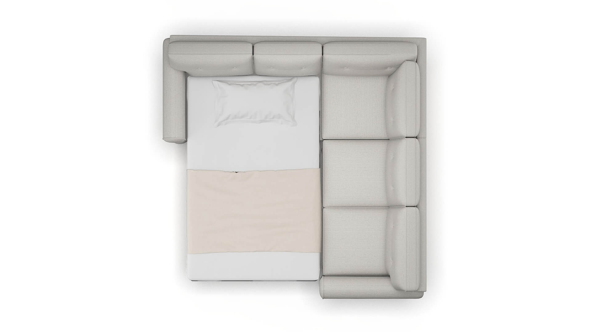 Farah Naples Ash Sectional Sleeper Espresso legs 3