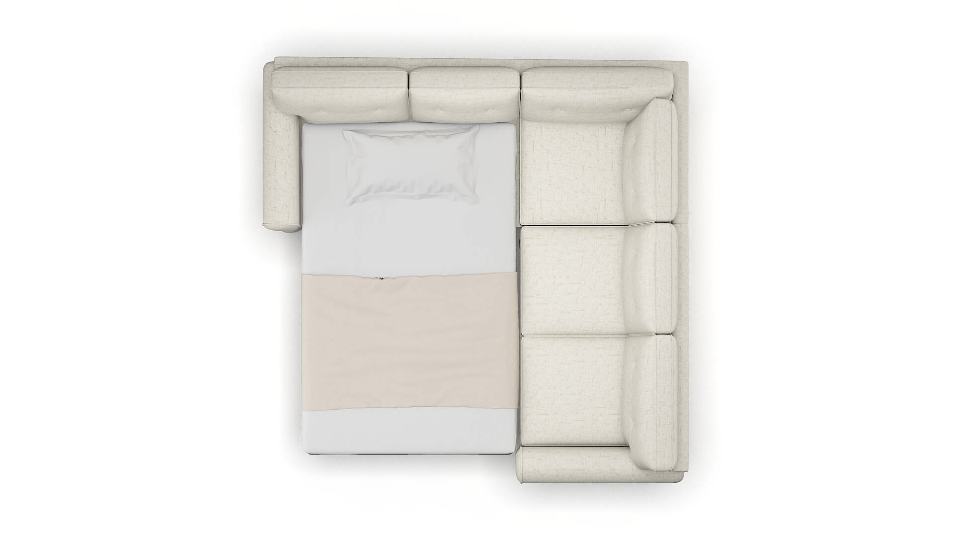 Farah Oceanside Birch Sectional Sleeper Espresso legs 3