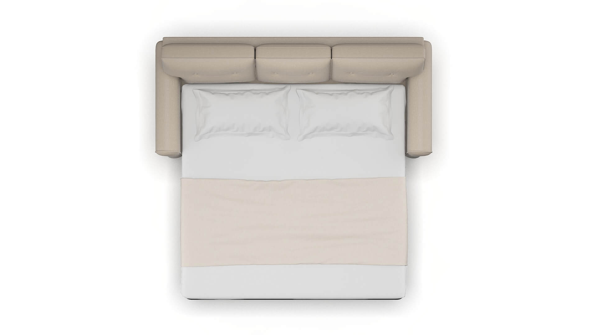 Farah Oscar Linen Sofa Sleeper Espresso legs 3