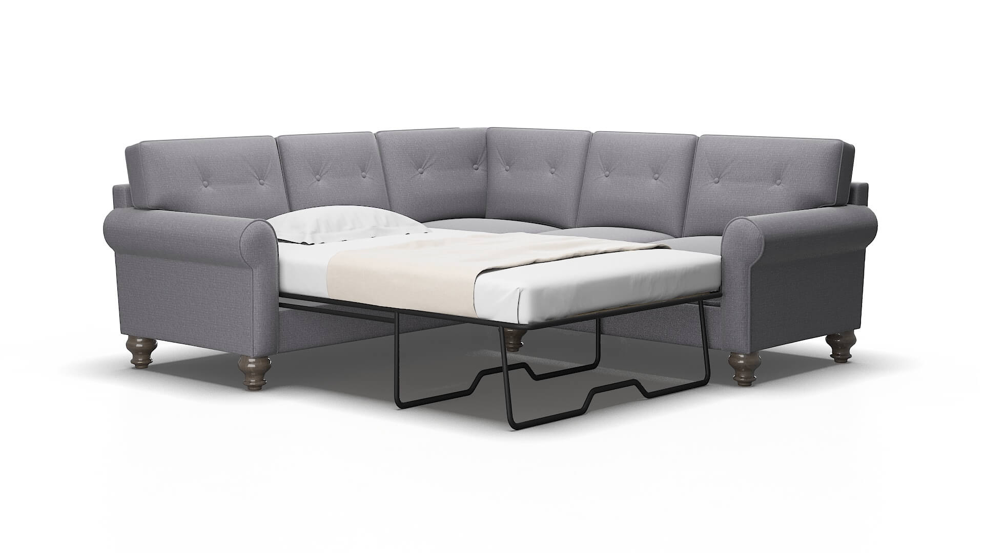 Farah Parker ash Sectional sleeper Espresso Legs  2